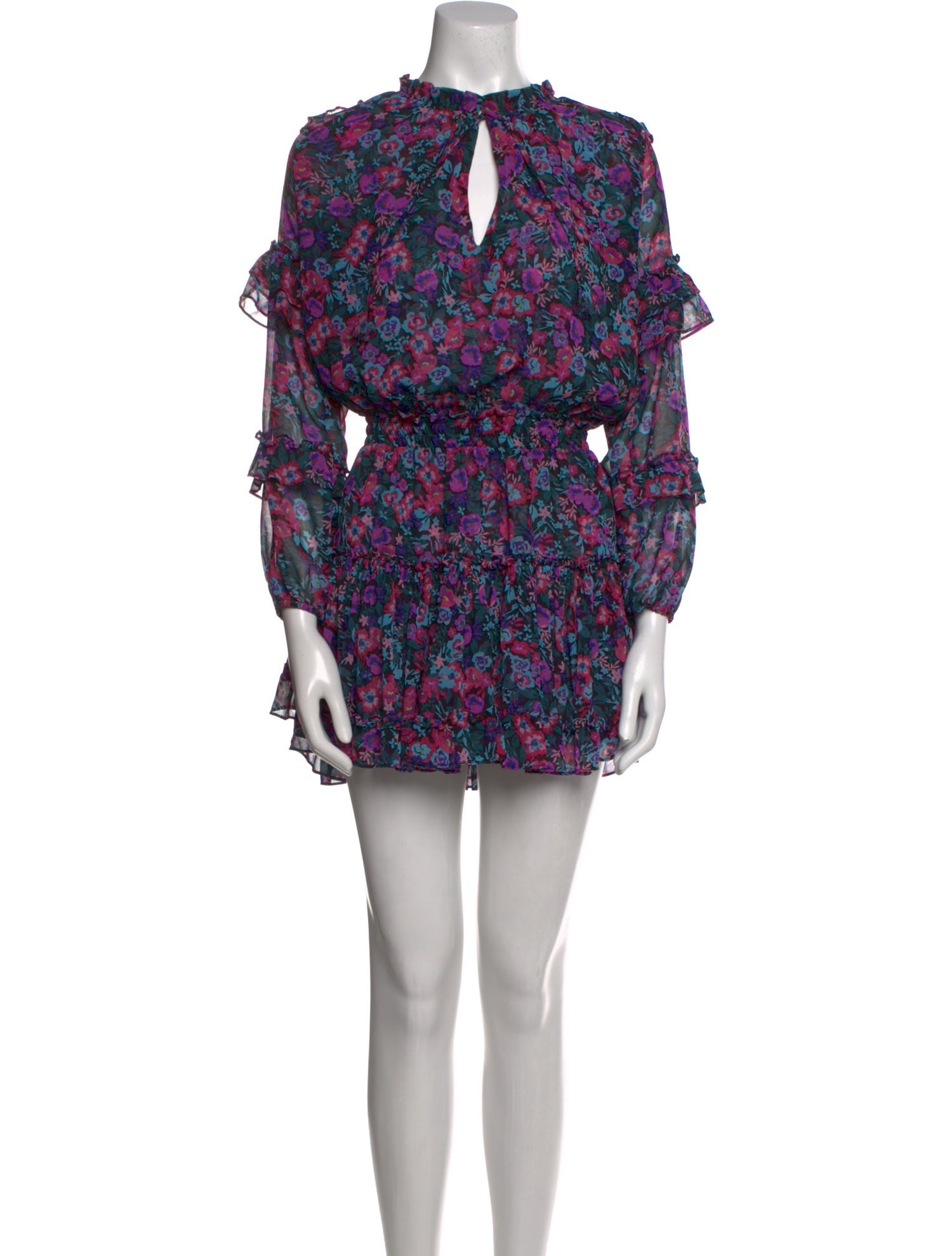 MISA Los Angeles Floral Print Mini Dress