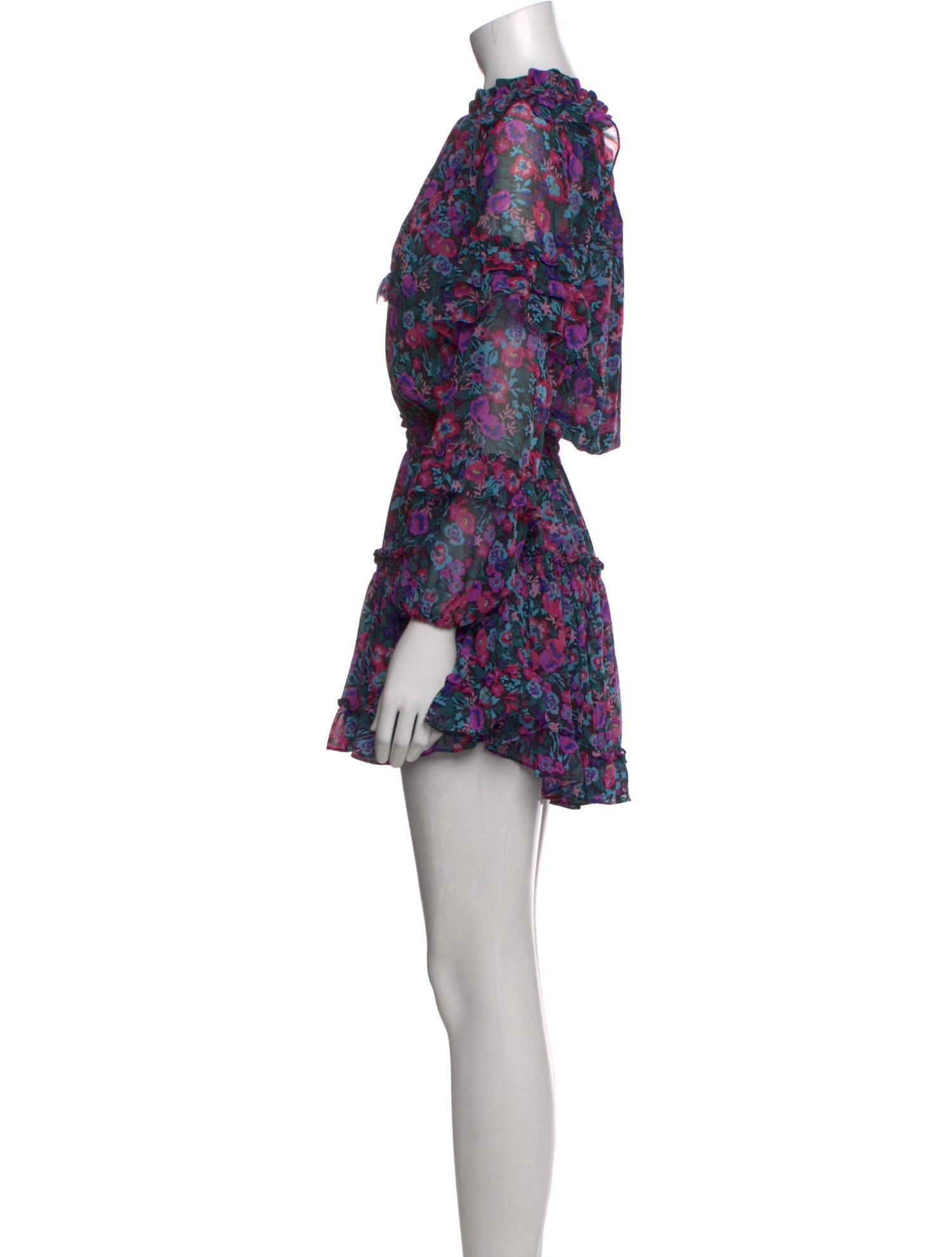 MISA Los Angeles Floral Print Mini Dress