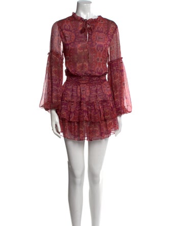 MISA Los Angeles Floral Print Mini Dress