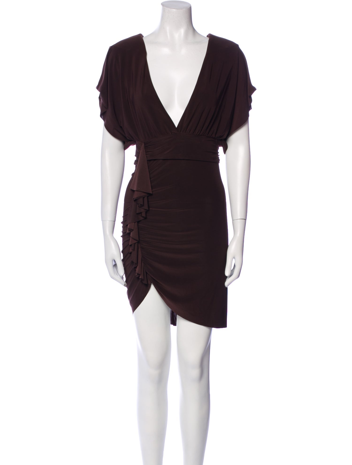 MISA Los Angeles Plunge Neckline Mini Dress