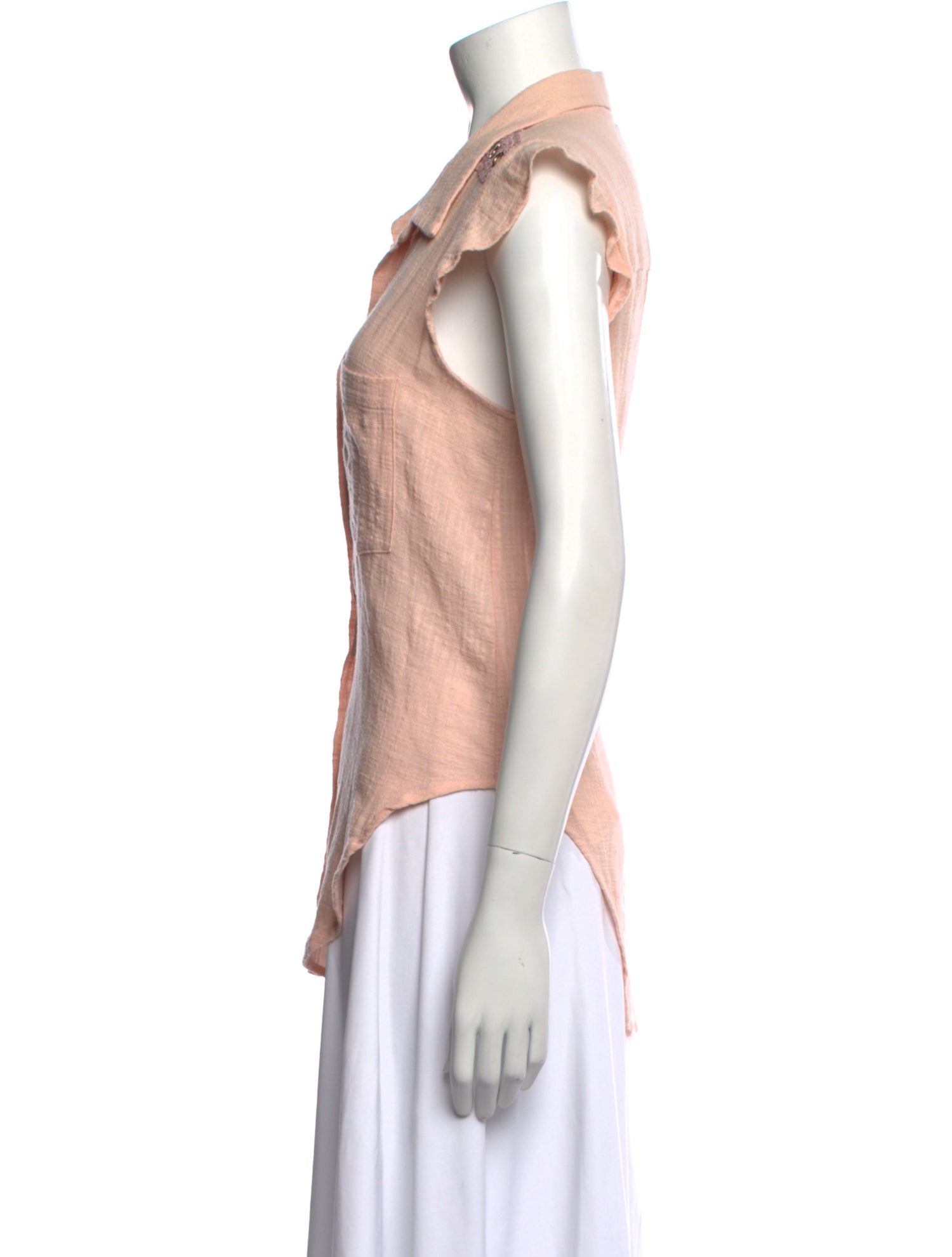 MISA Los Angeles Short Sleeve Button-Up Top