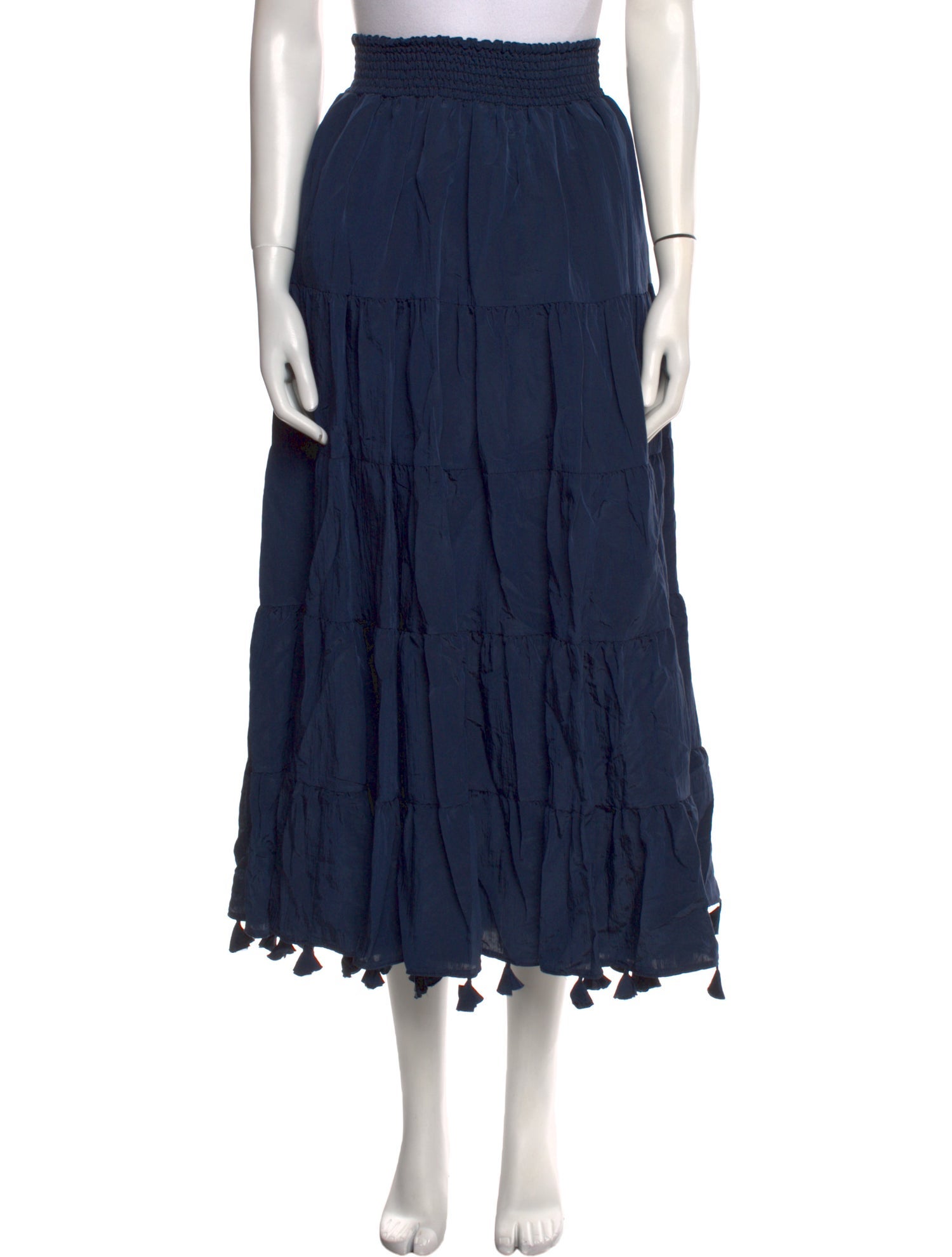 MISA Los Angeles Ruffle Embellishment Midi Length Skirt