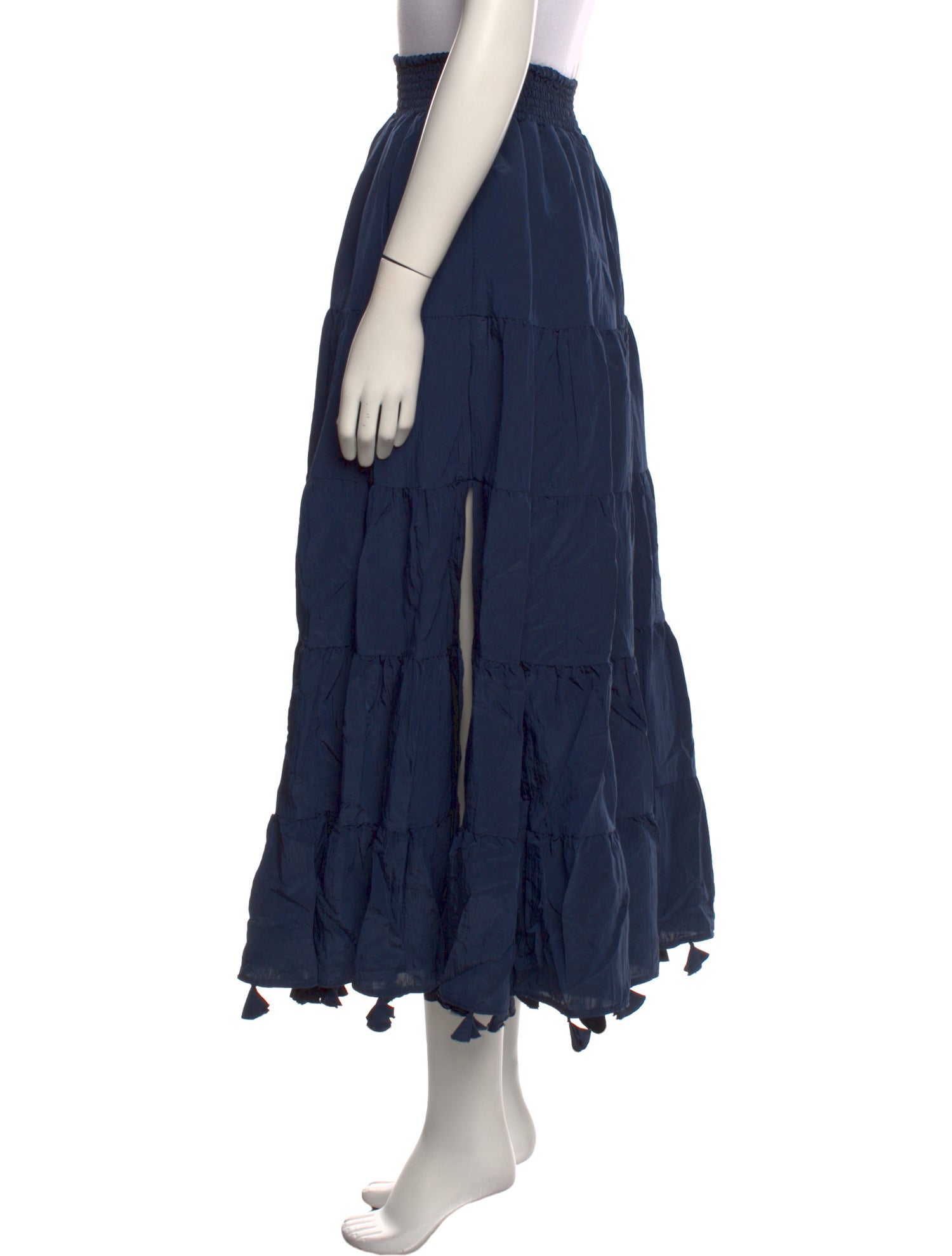 MISA Los Angeles Ruffle Embellishment Midi Length Skirt