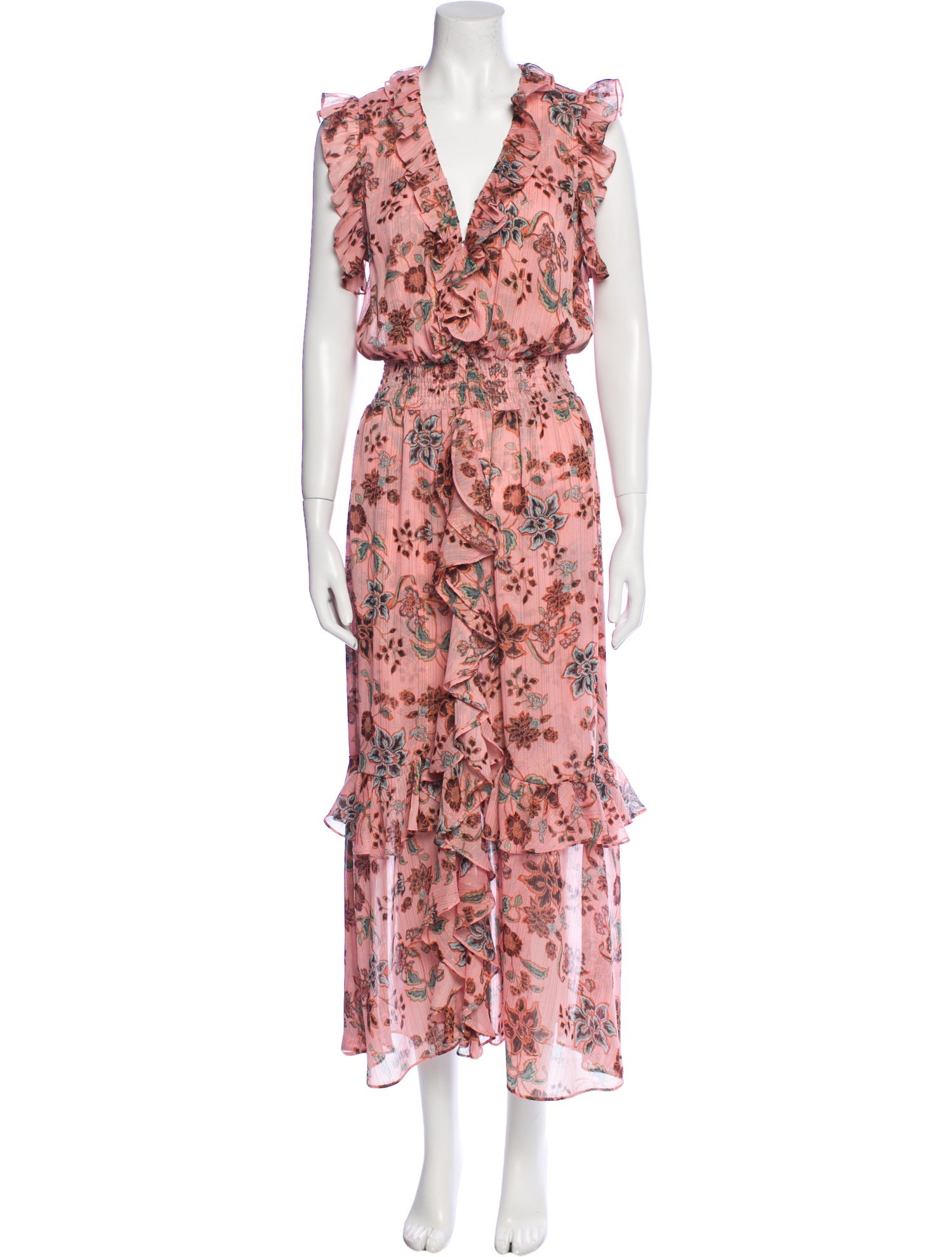 MISA Los Angeles Floral Print Long Dress