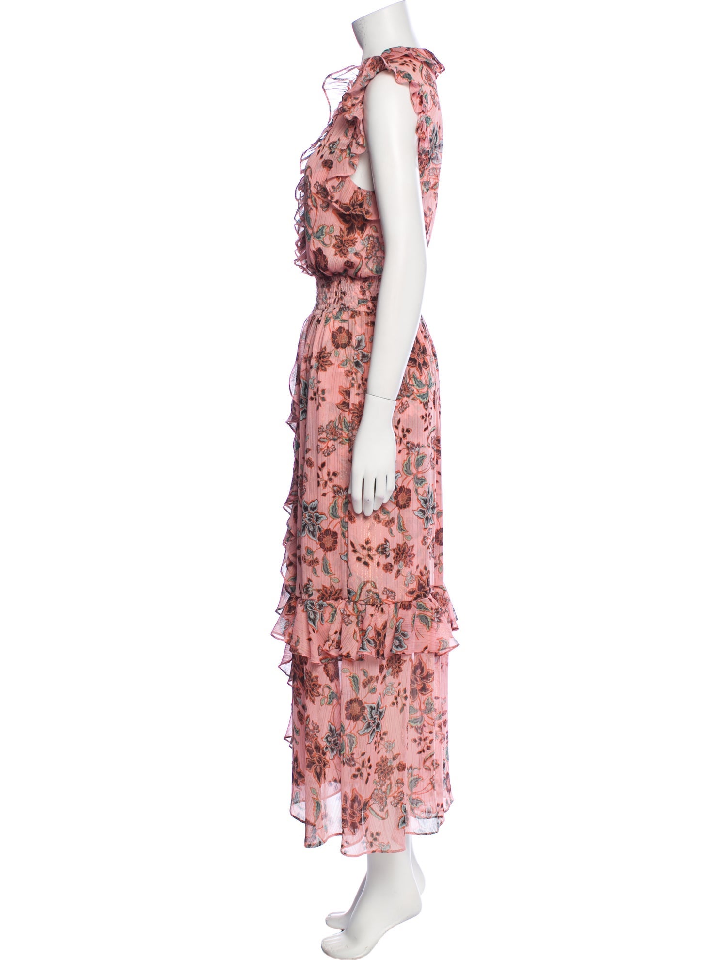 MISA Los Angeles Floral Print Long Dress
