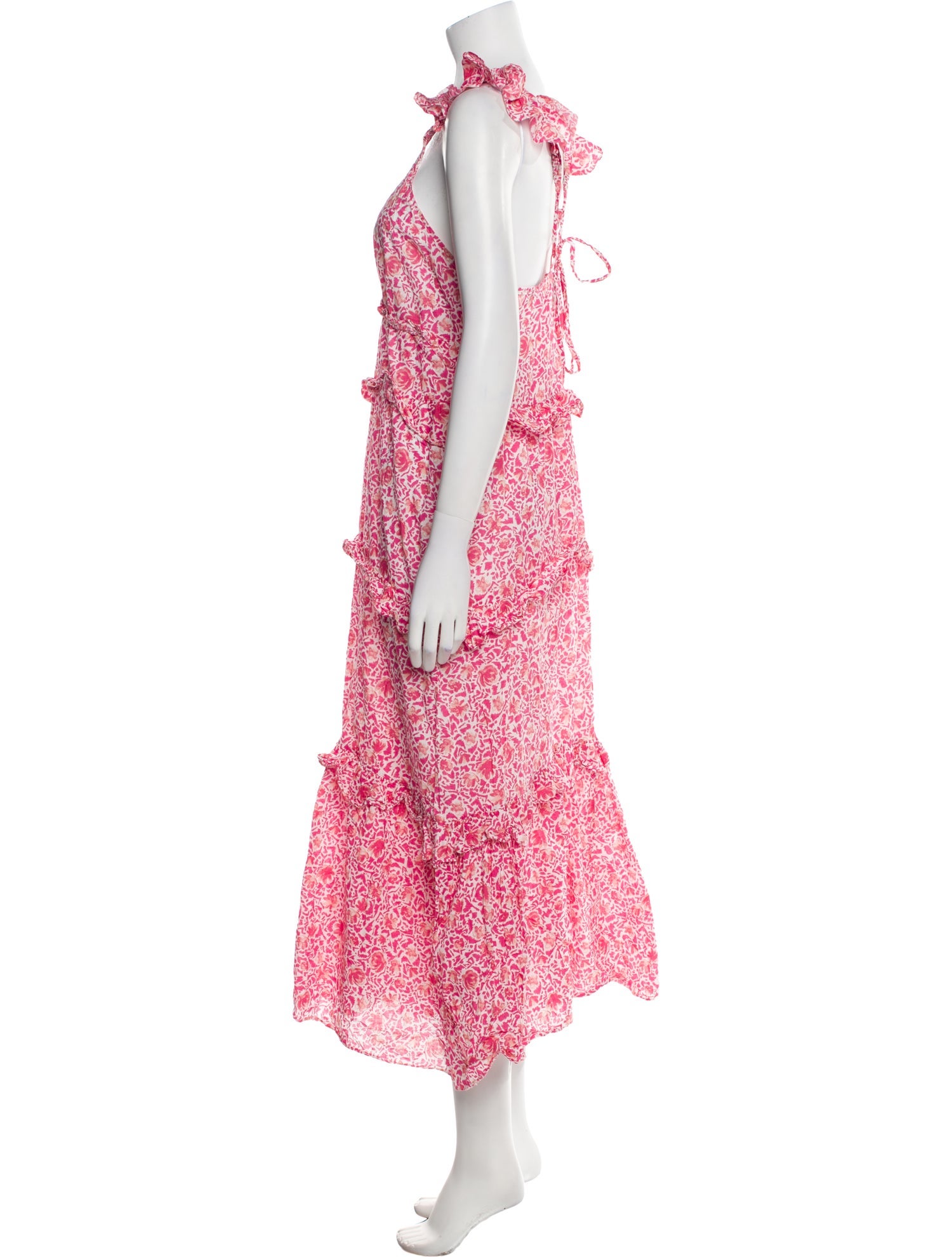 MISA Los Angeles Floral Print Midi Length Dress