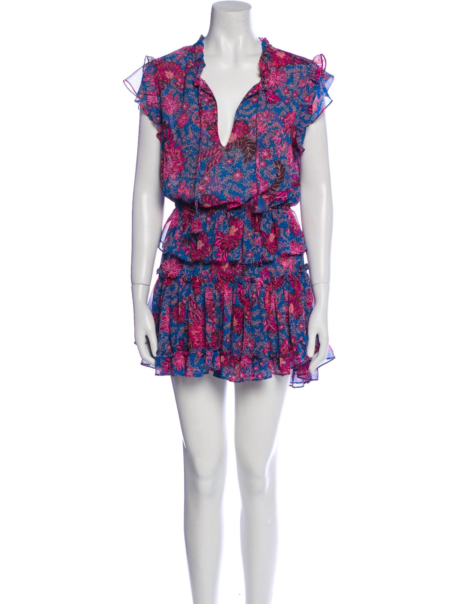 MISA Los Angeles Floral Print Mini Dress