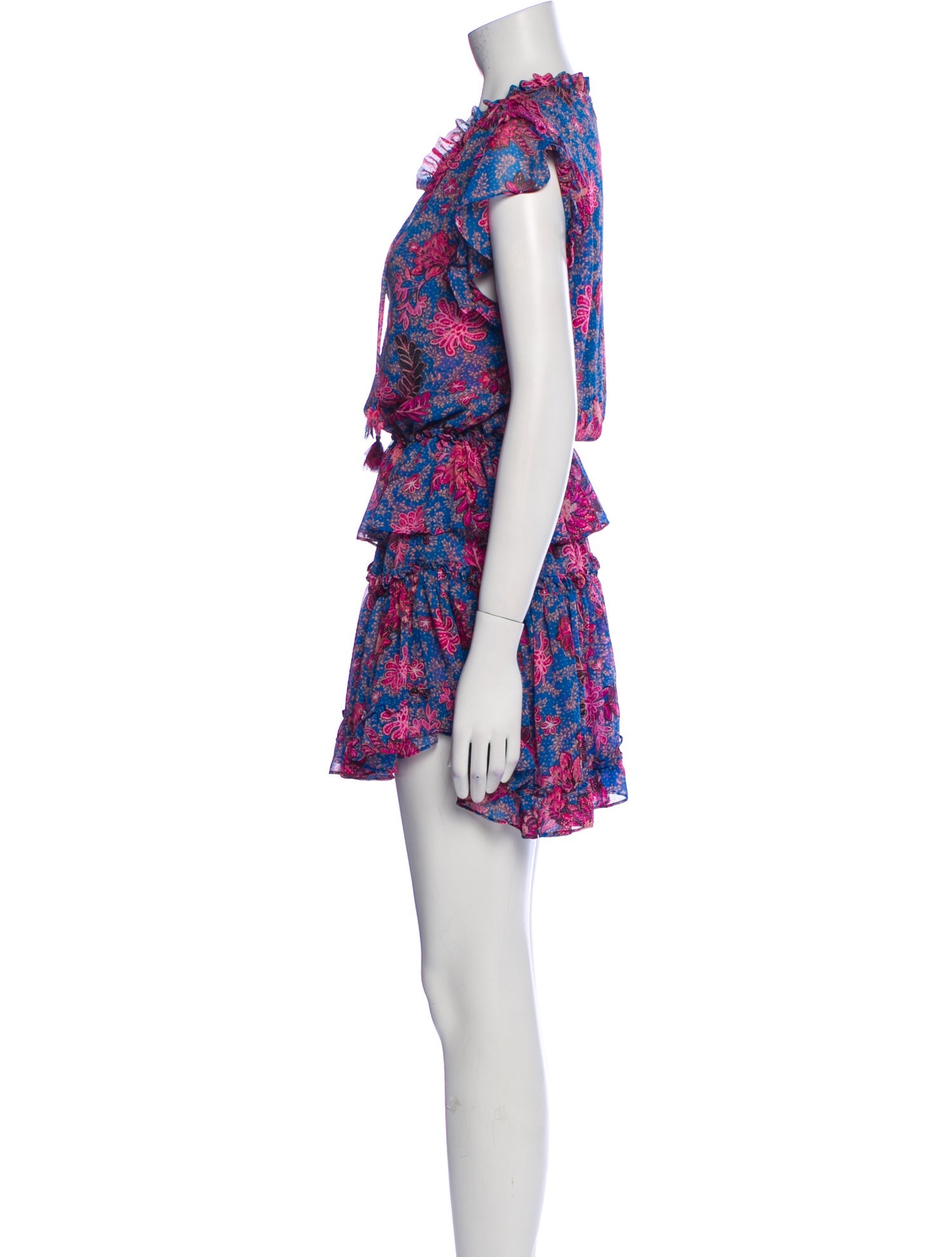 MISA Los Angeles Floral Print Mini Dress
