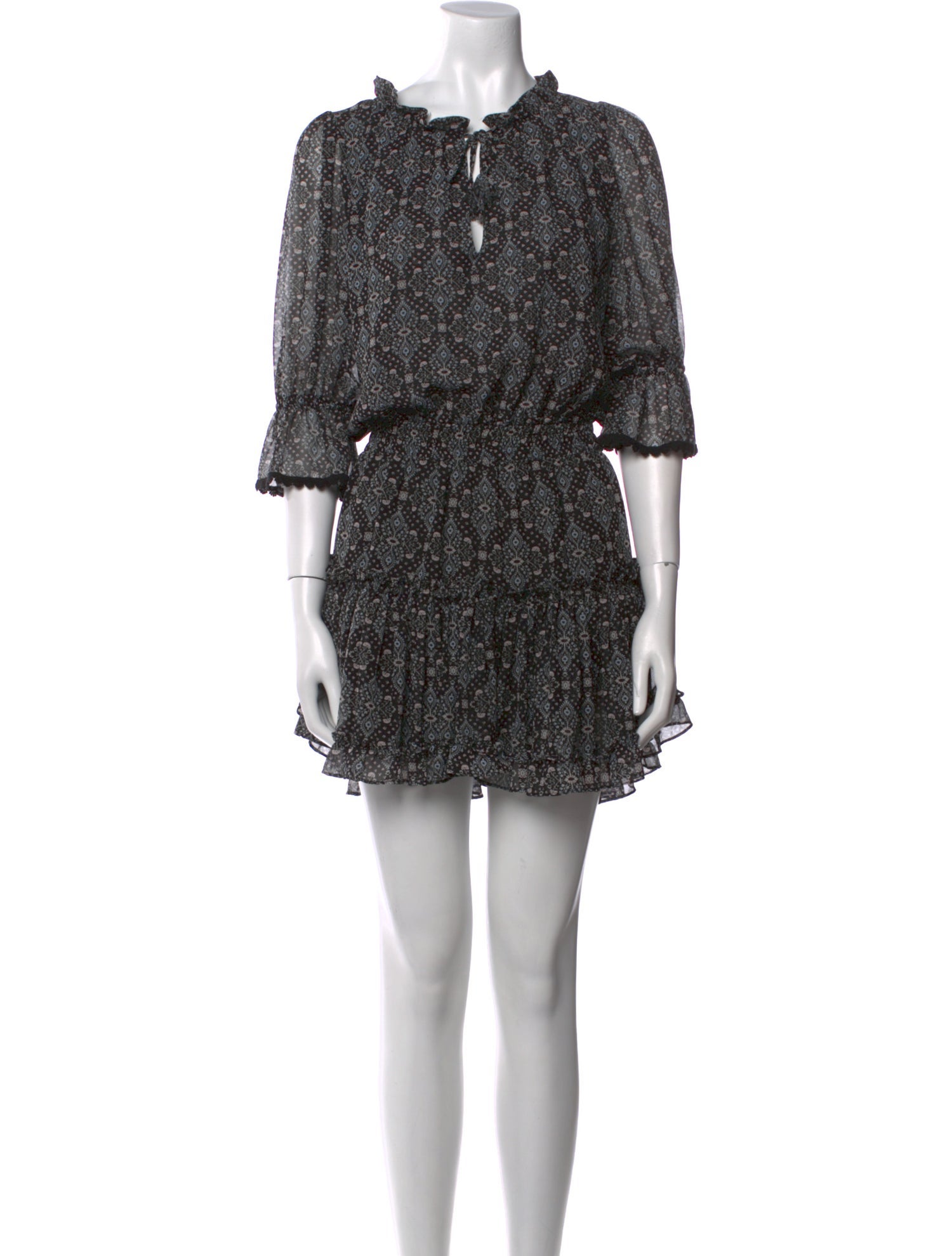 MISA Los Angeles Floral Print Mini Dress