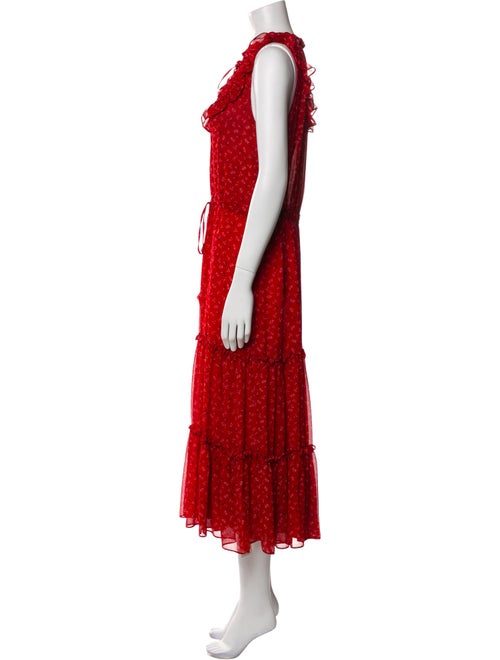 MISA Los Angeles Crew Neck Long Dress