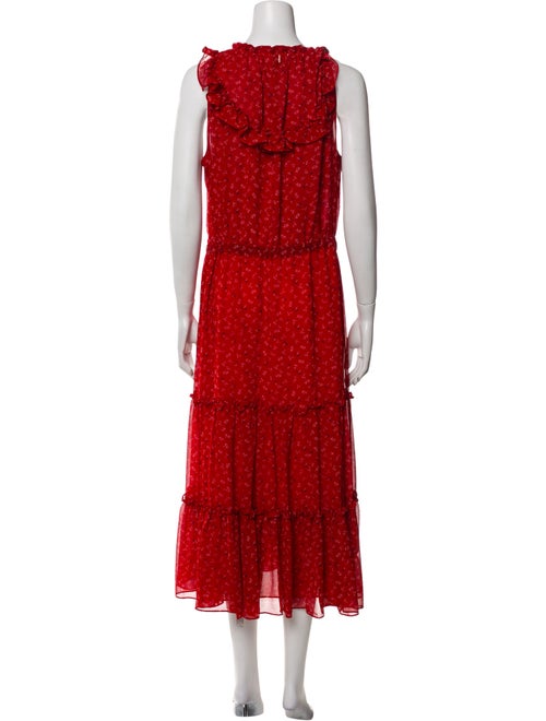 MISA Los Angeles Crew Neck Long Dress