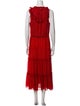 MISA Los Angeles Crew Neck Long Dress