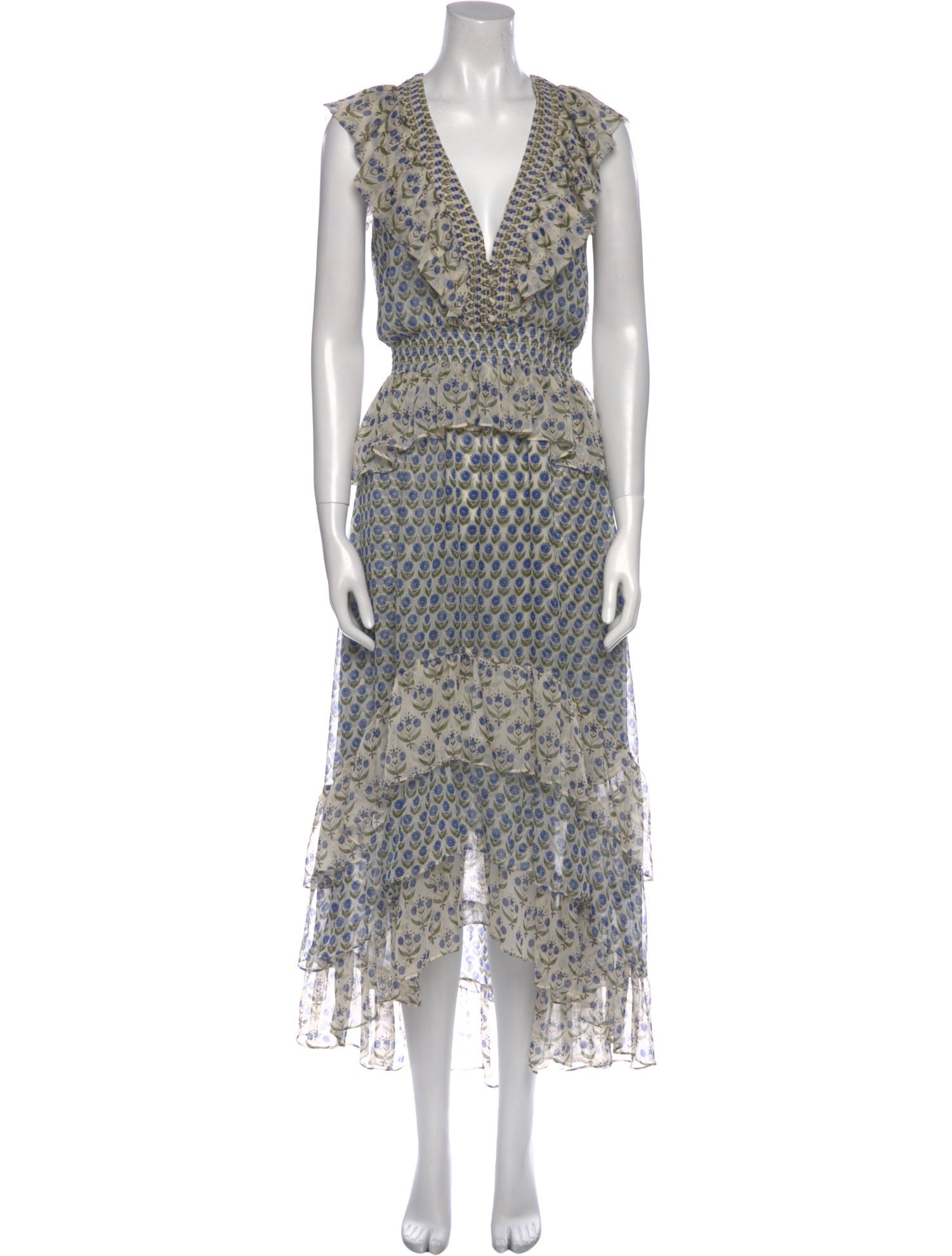 MISA Los Angeles Printed Long Dress