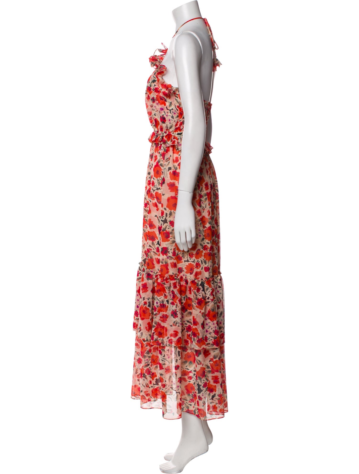 MISA Los Angeles Floral Print Long Dress