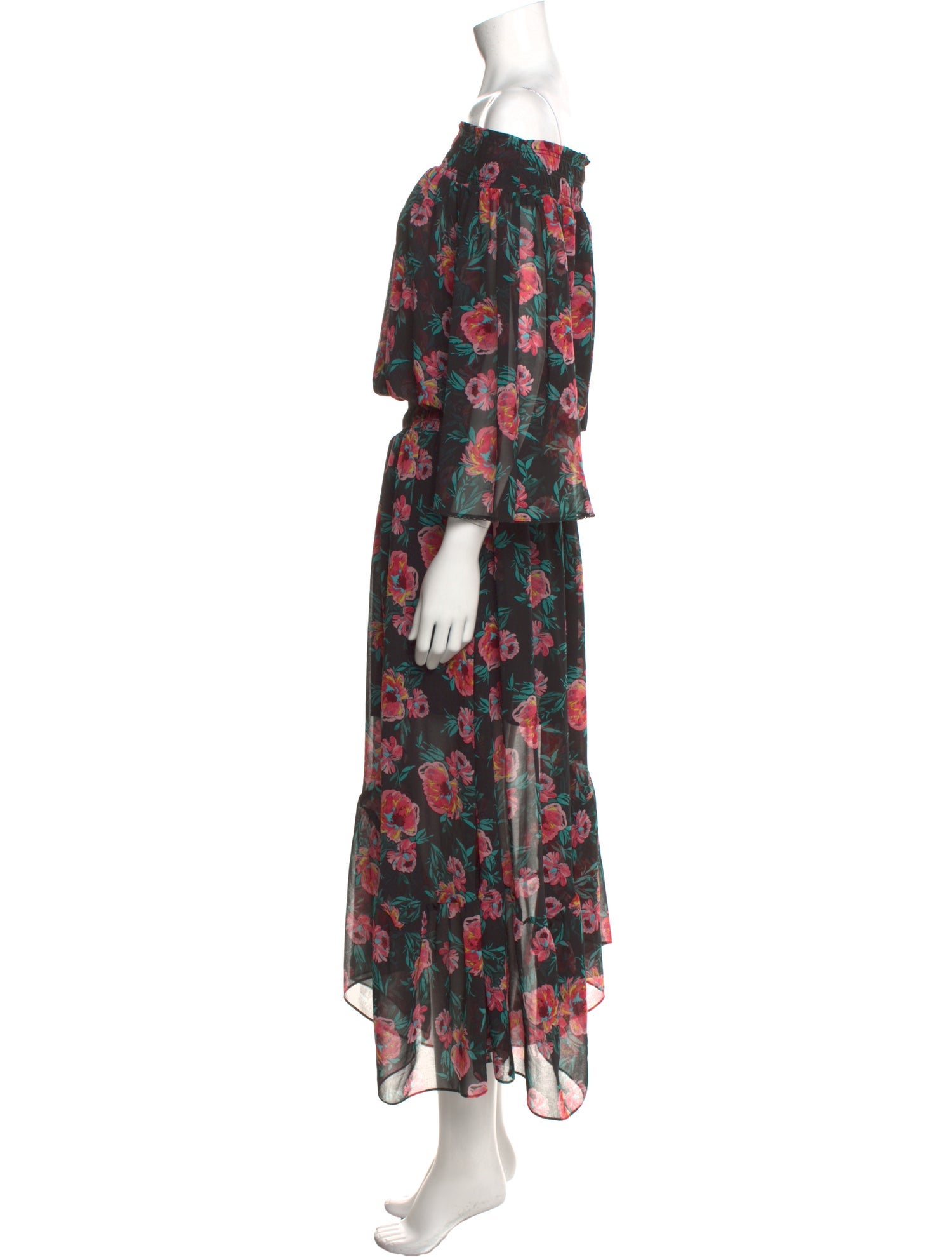MISA Los Angeles Floral Print Long Dress