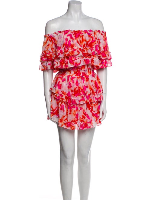 MISA Los Angeles Floral Print Mini Dress