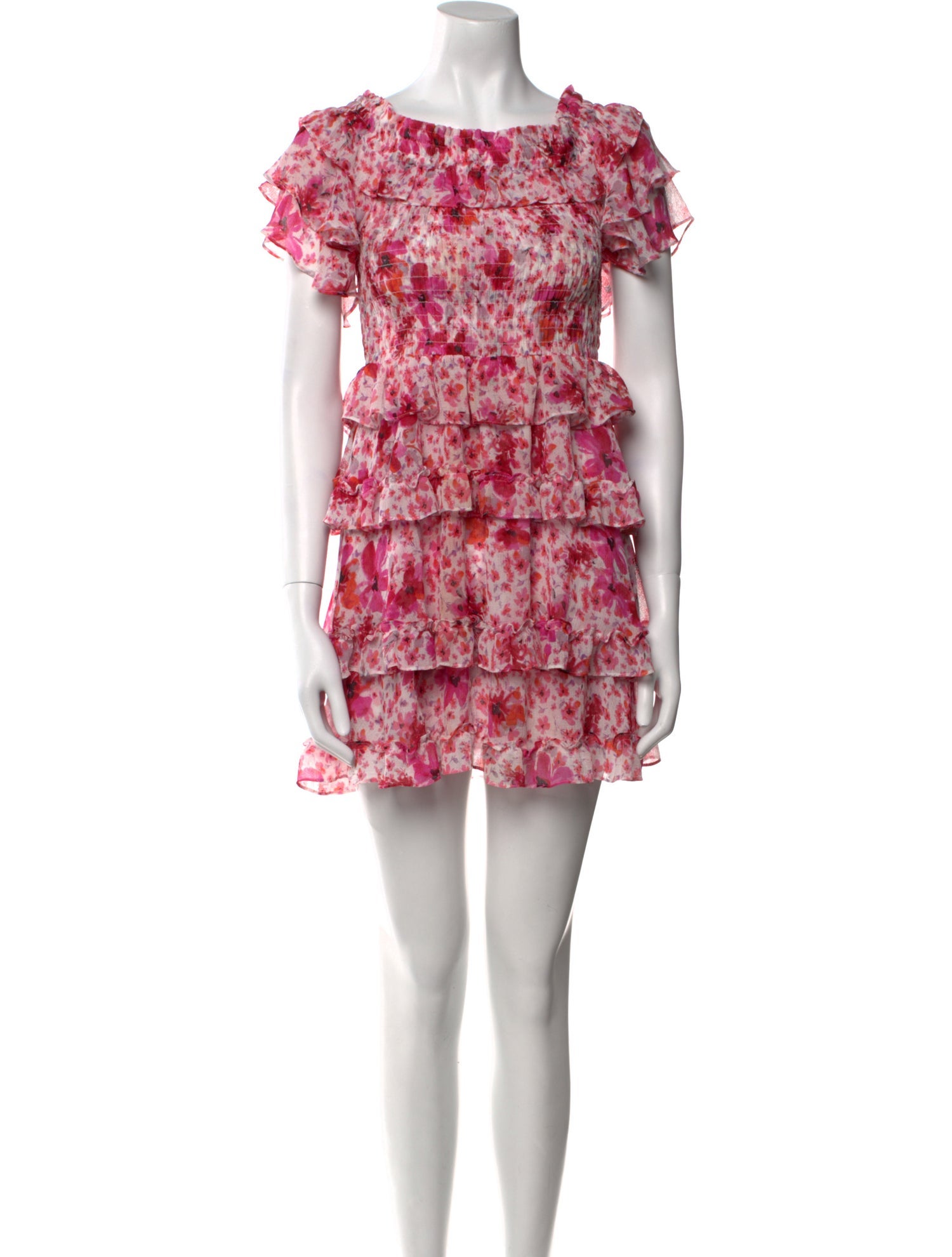 MISA Los Angeles Floral Print Mini Dress