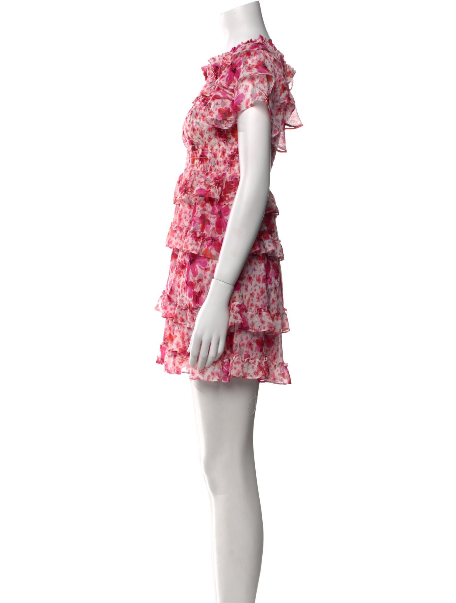 MISA Los Angeles Floral Print Mini Dress
