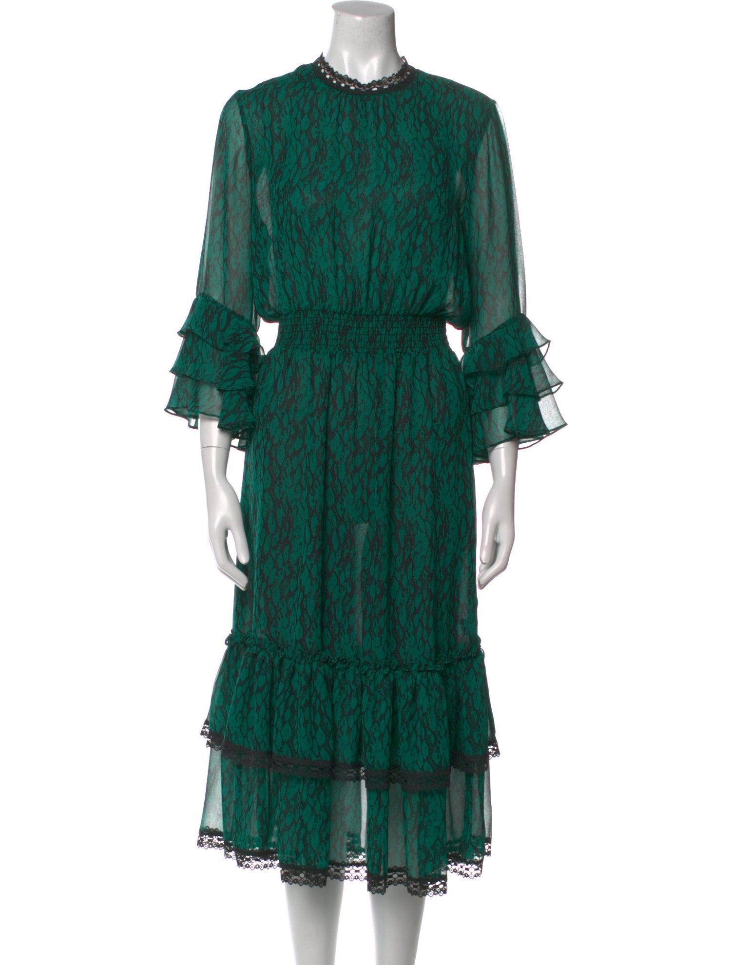 MISA Los Angeles Printed Long Dress