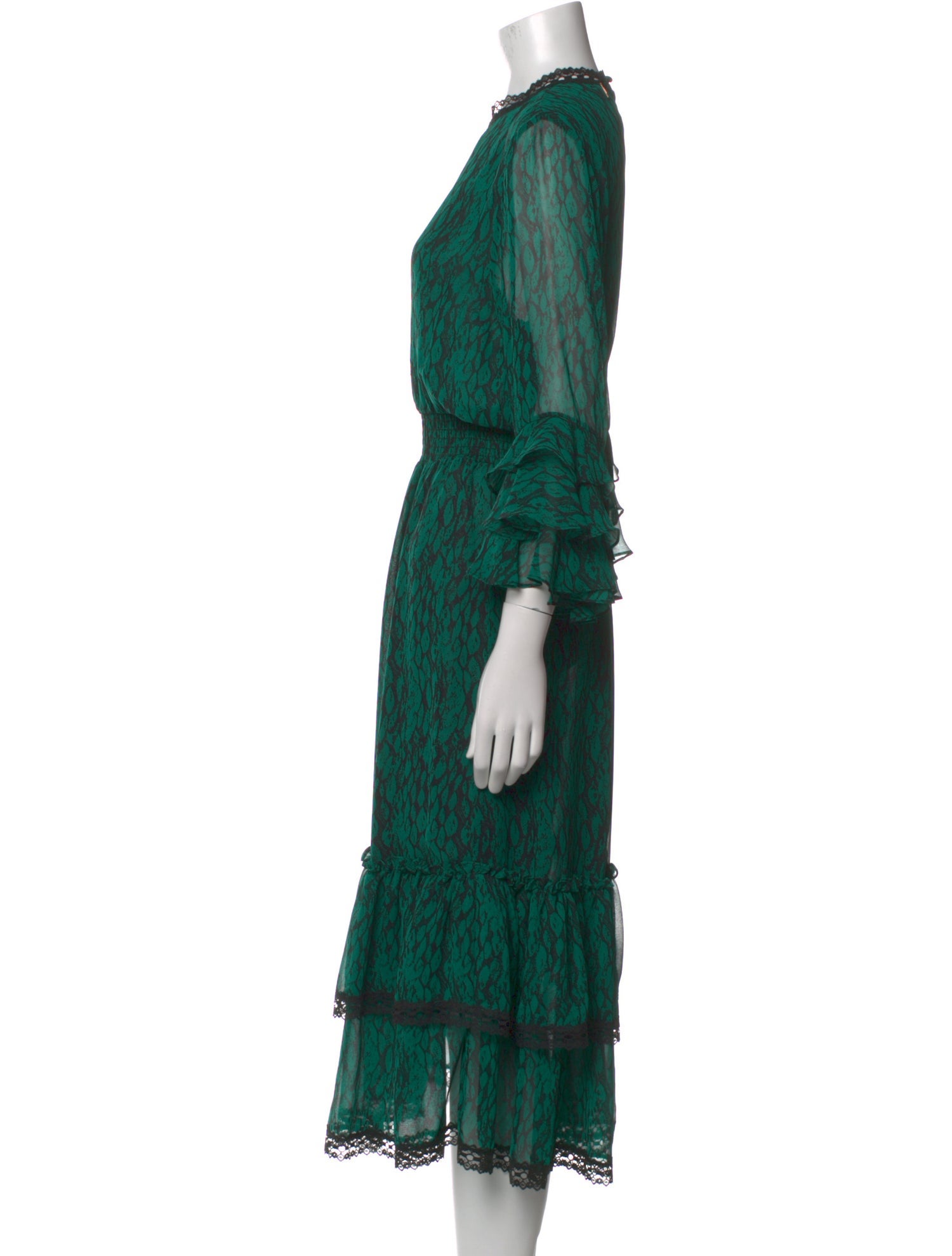 MISA Los Angeles Printed Long Dress