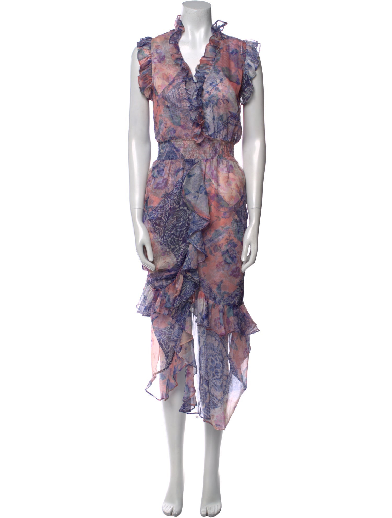 MISA Los Angeles Floral Print Long Dress