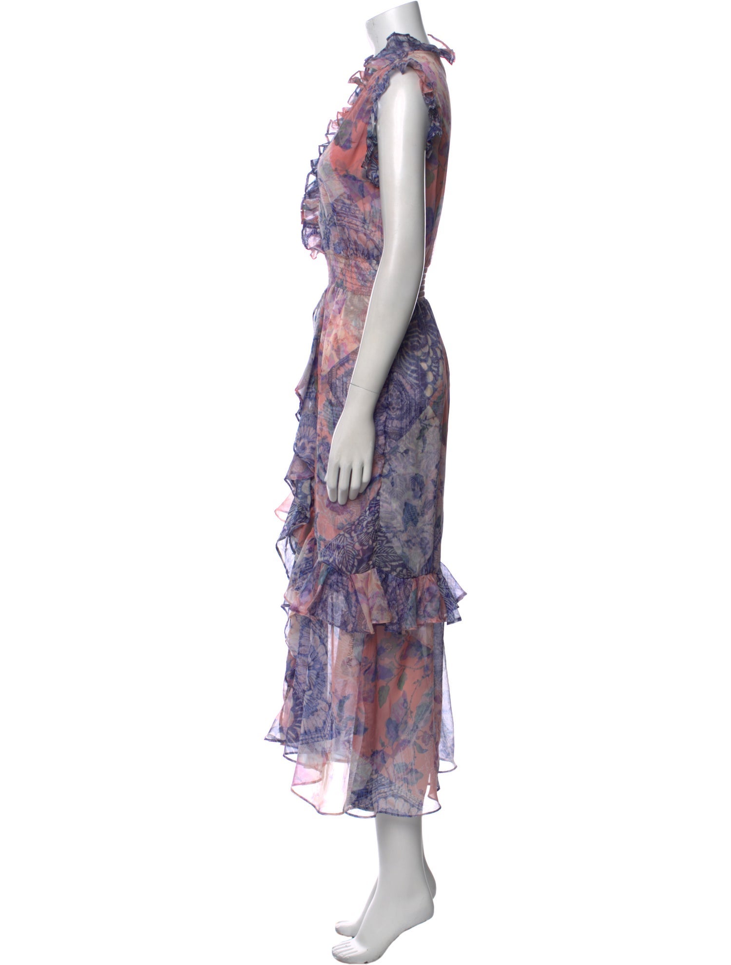 MISA Los Angeles Floral Print Long Dress