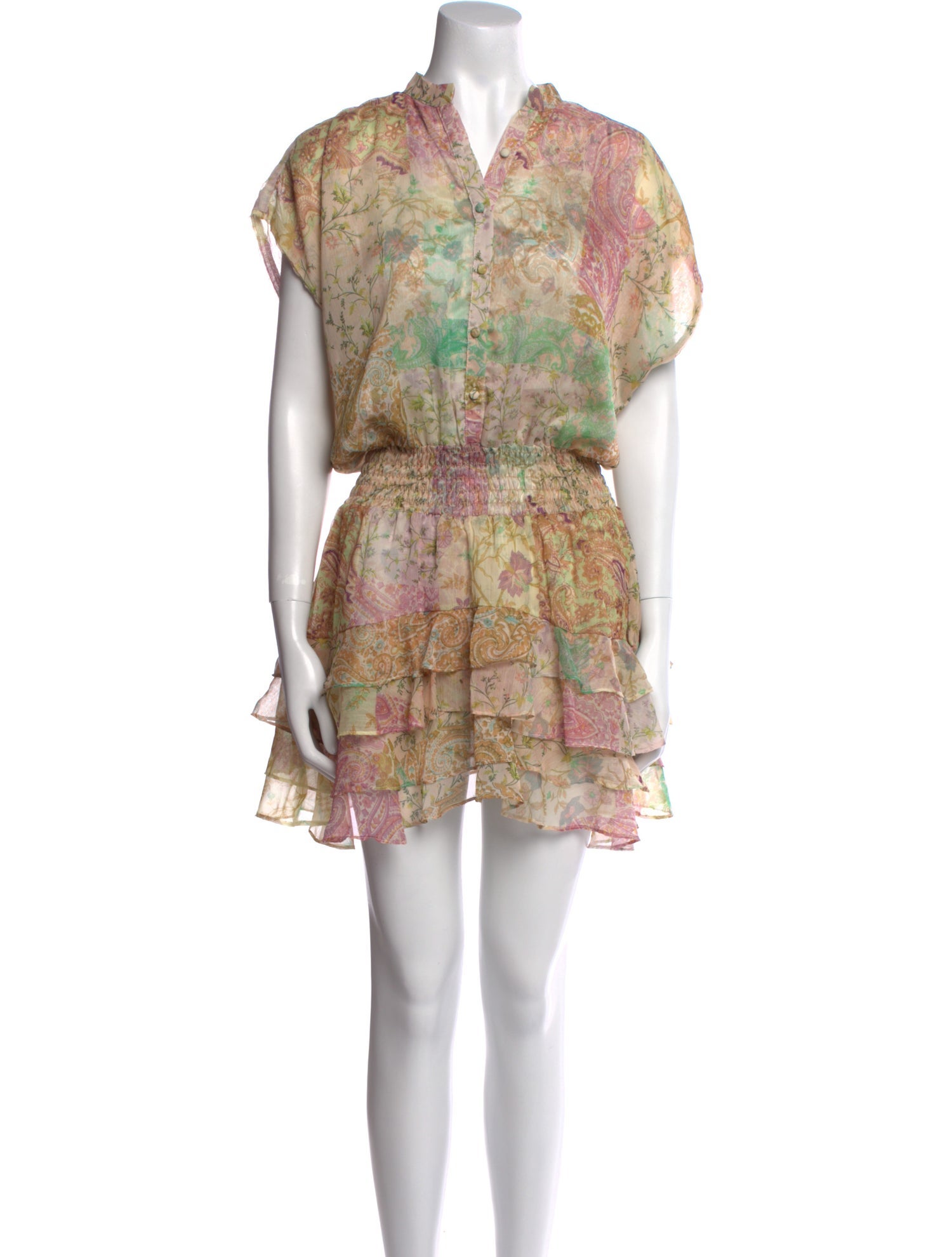 MISA Los Angeles Floral Print Mini Dress