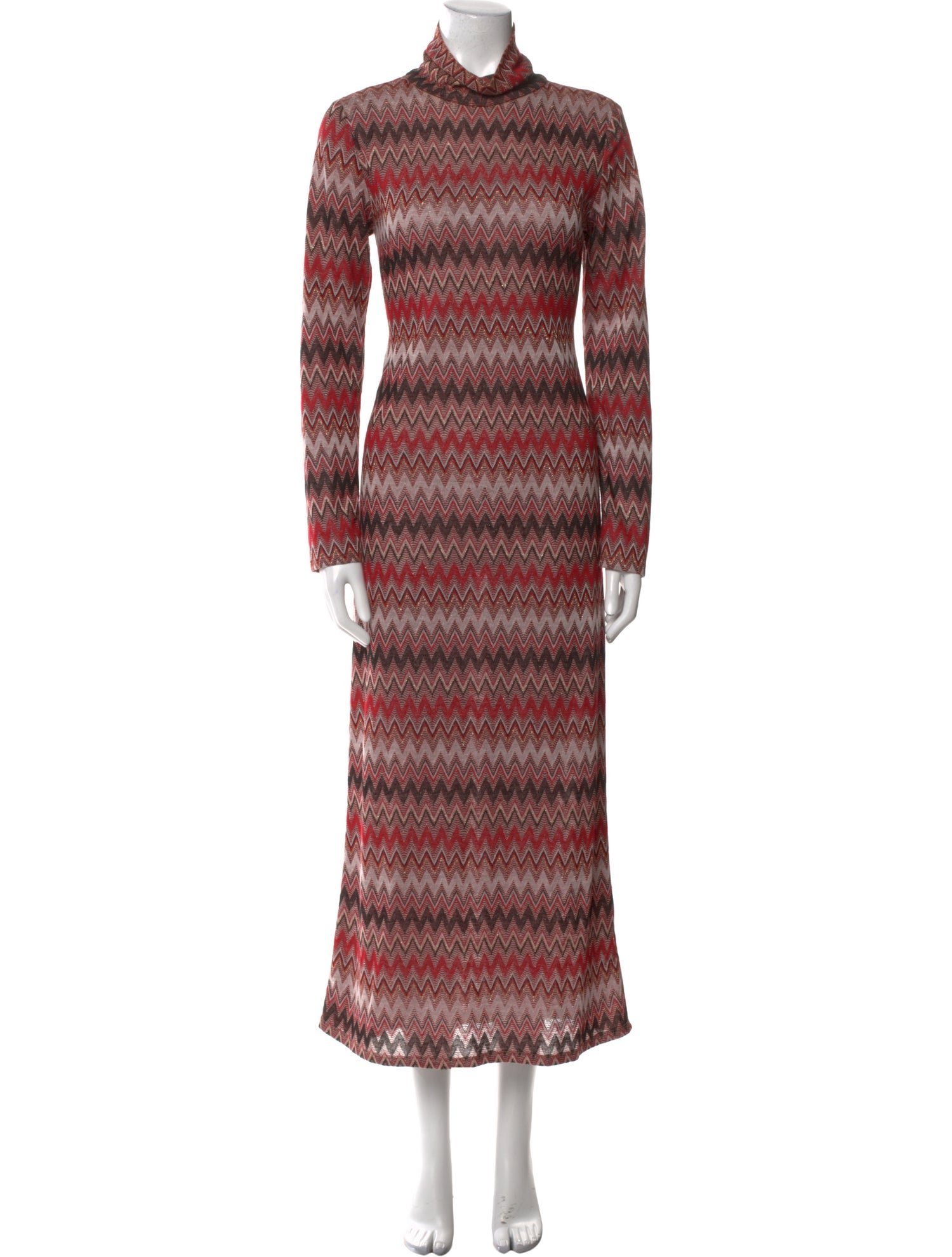 MISA Los Angeles Striped Long Dress