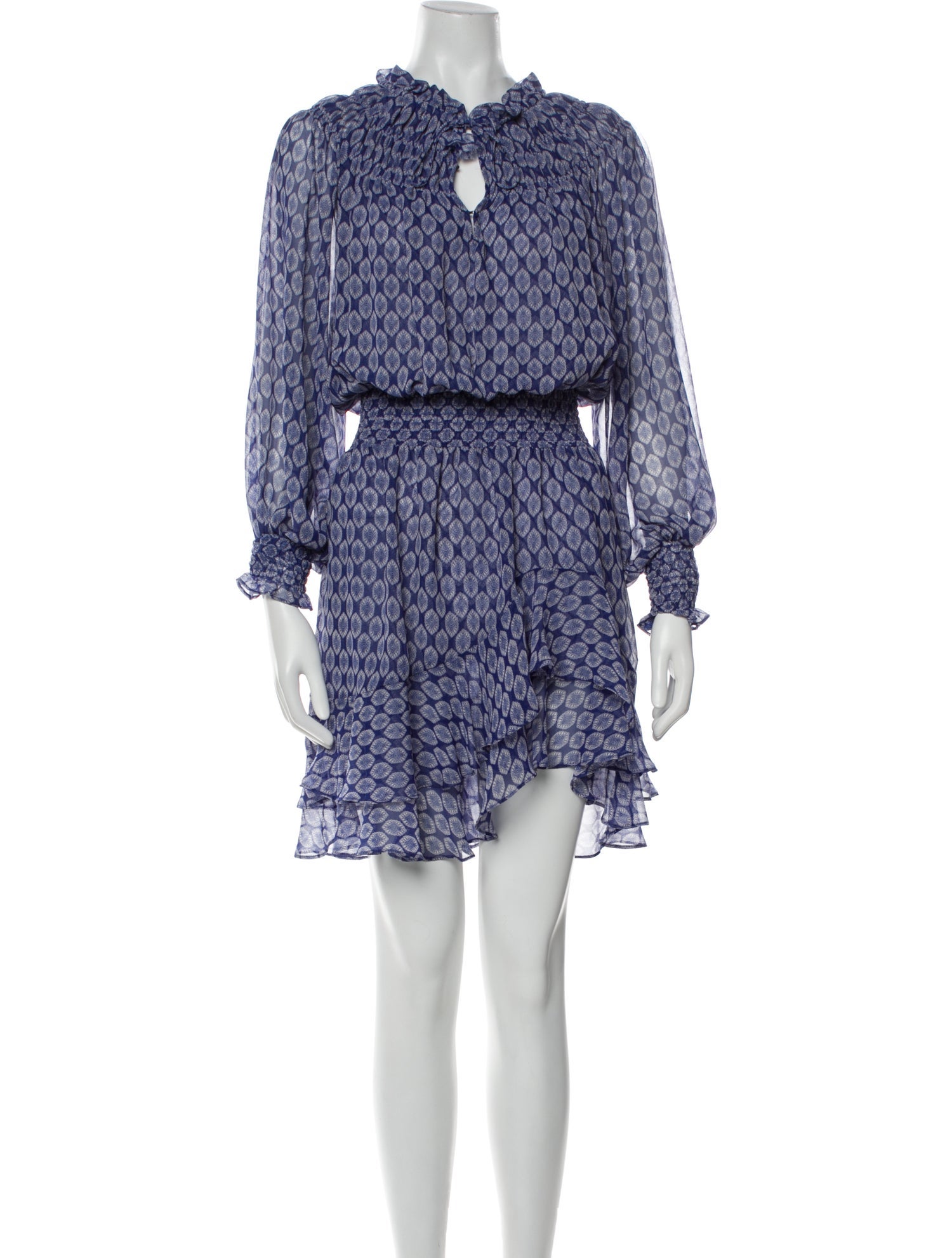 MISA Los Angeles Printed Knee-Length Dress