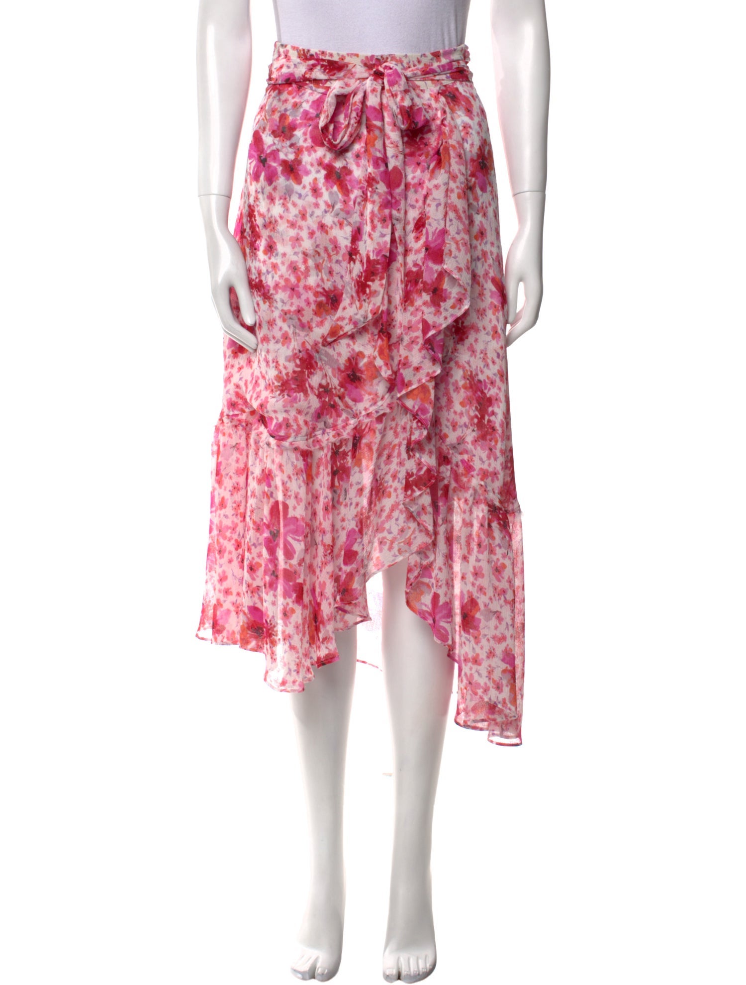 MISA Los Angeles Floral Print Midi Length Skirt