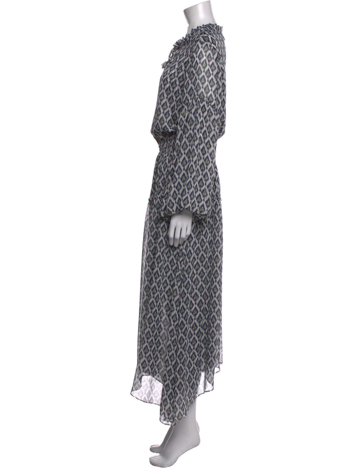 MISA Los Angeles Printed Long Dress