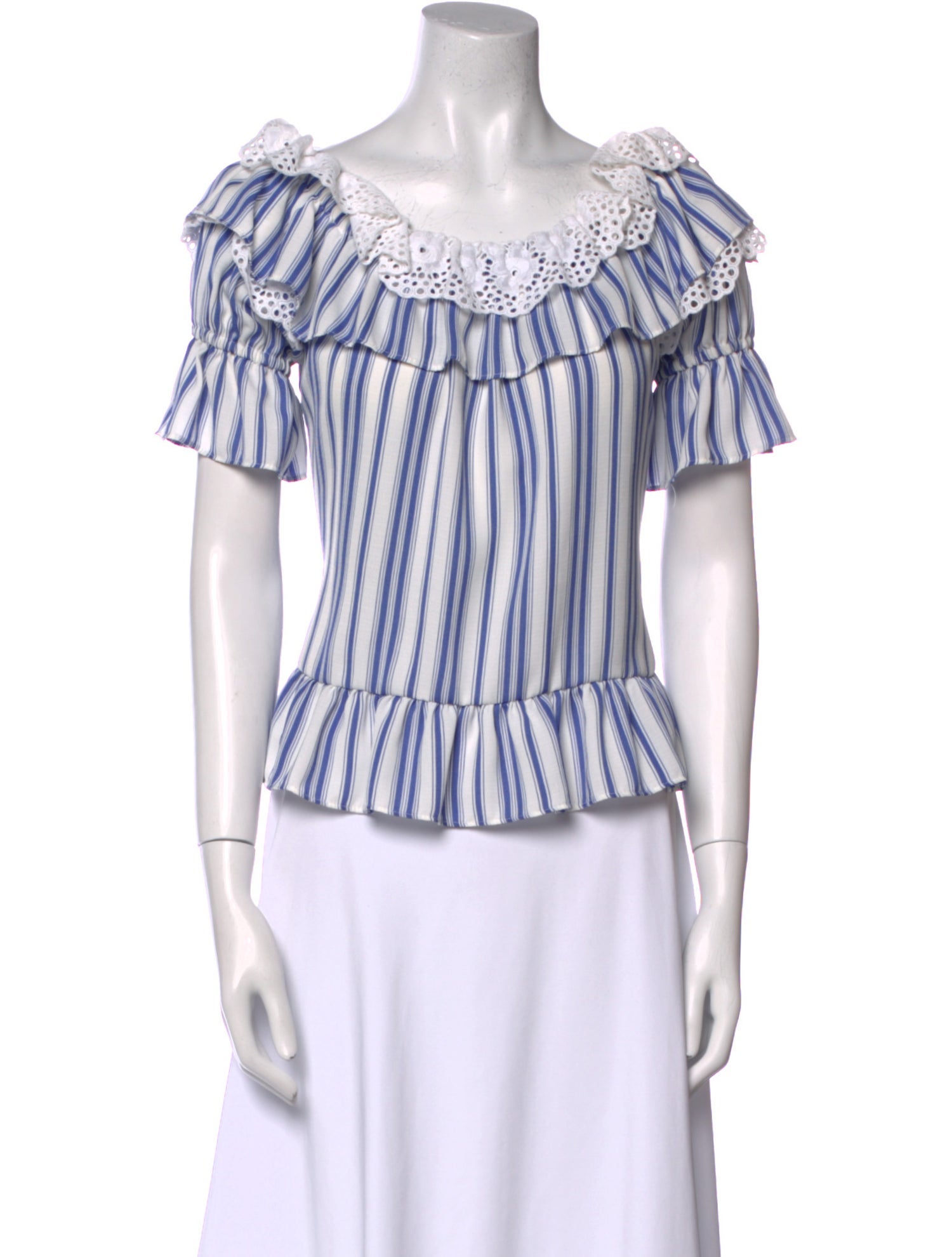 MISA Los Angeles Linen Striped Blouse