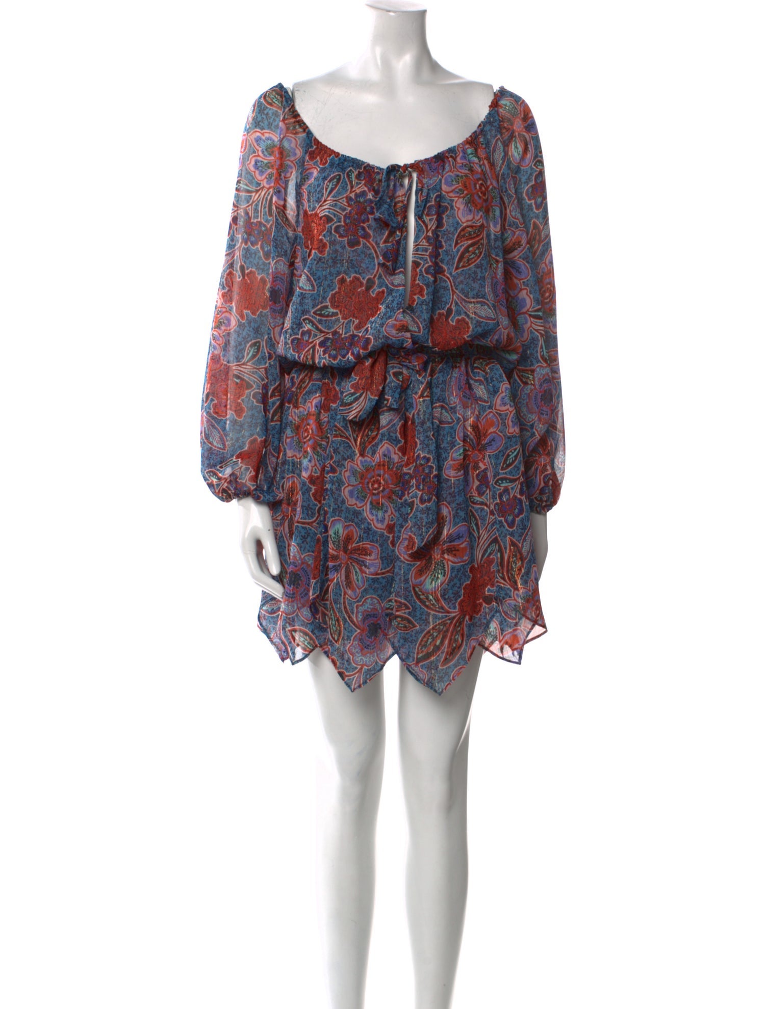 MISA Los Angeles Paisley Print Mini Dress