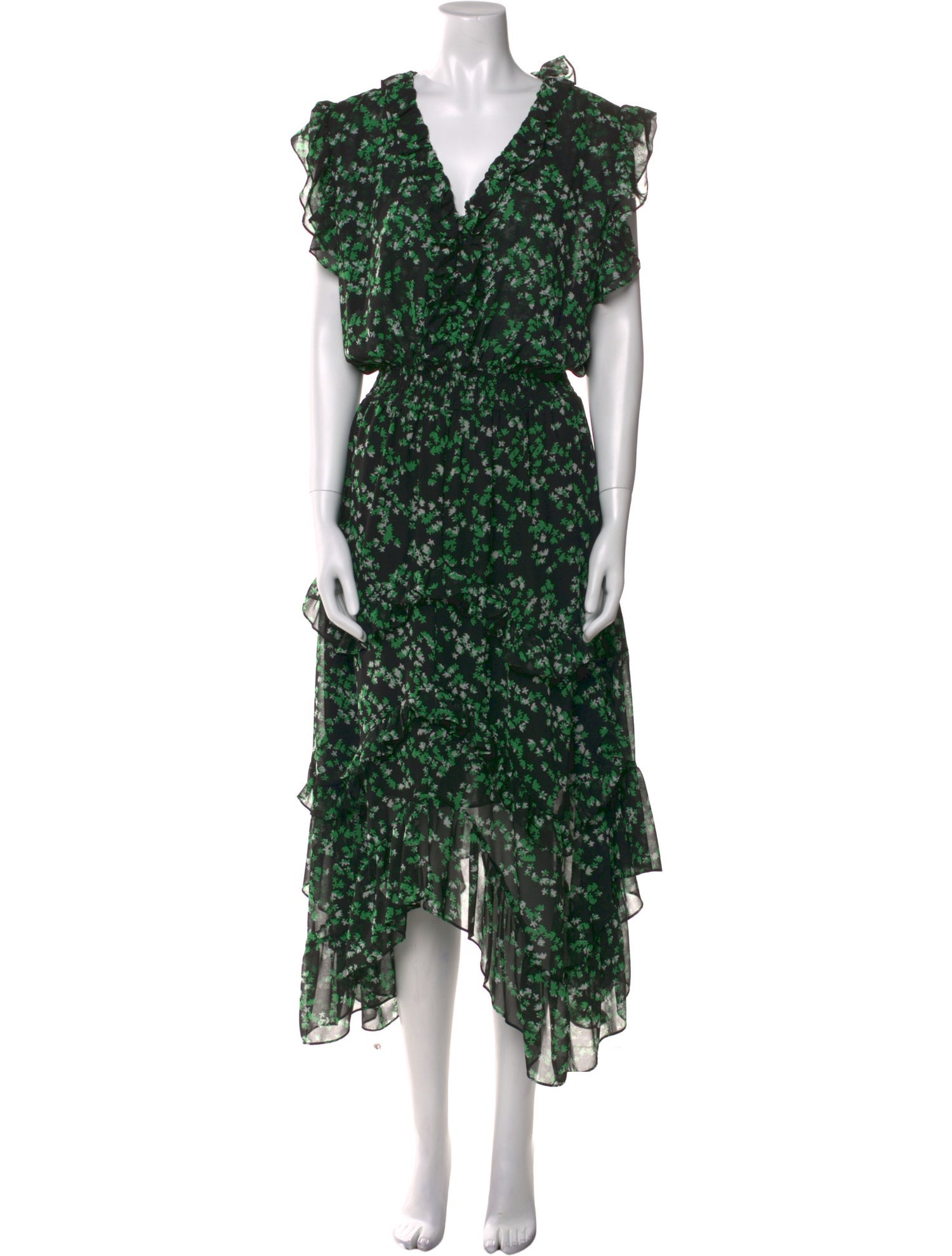 MISA Los Angeles Floral Print Long Dress