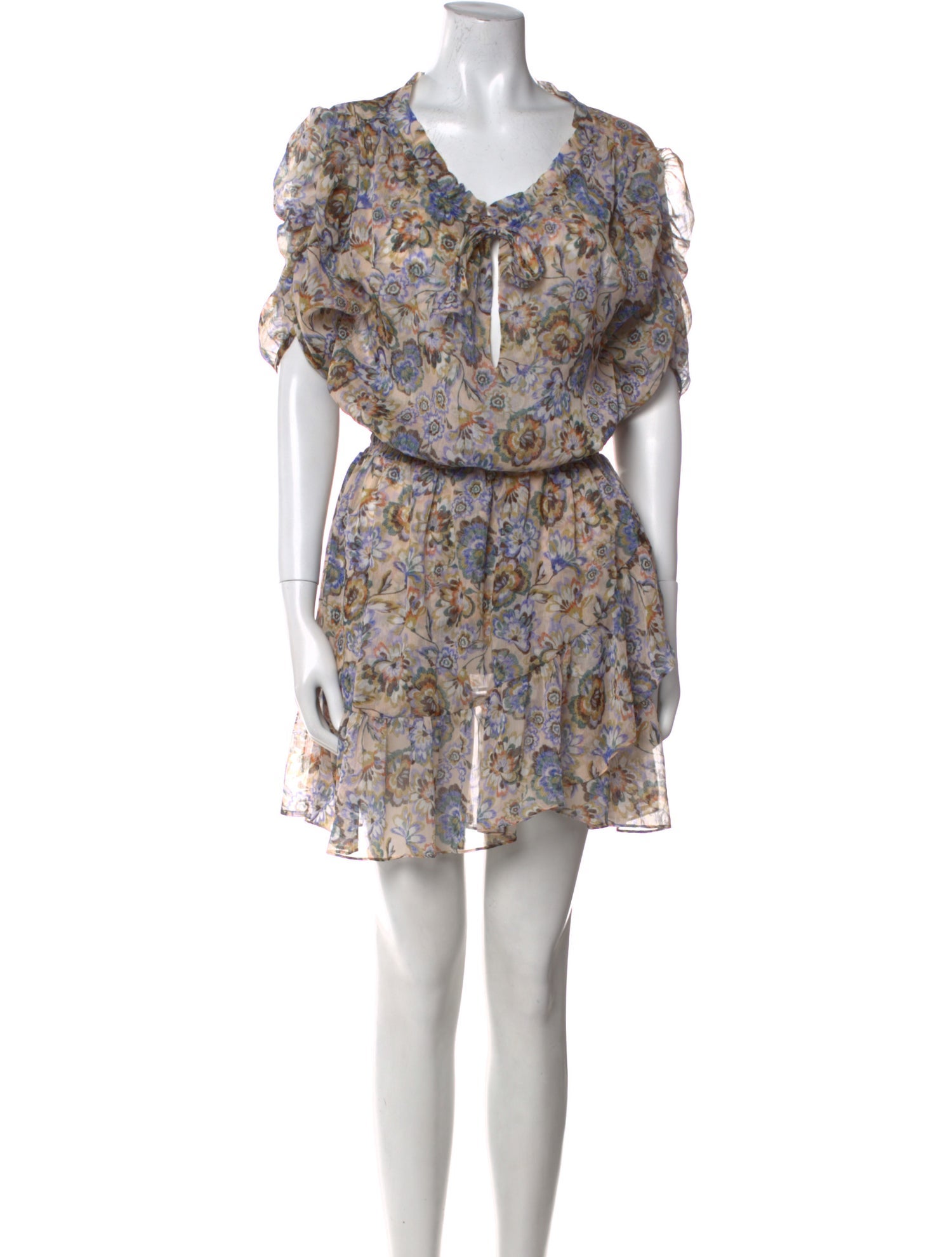 MISA Los Angeles Floral Print Mini Dress