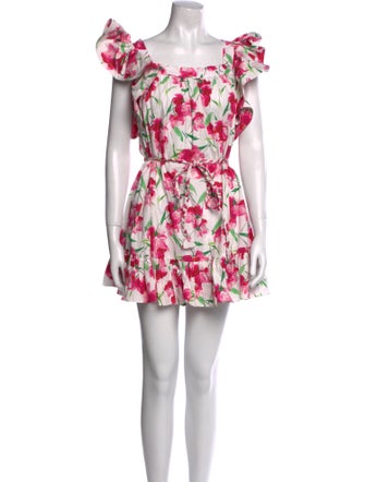 MISA Los Angeles Floral Print Mini Dress