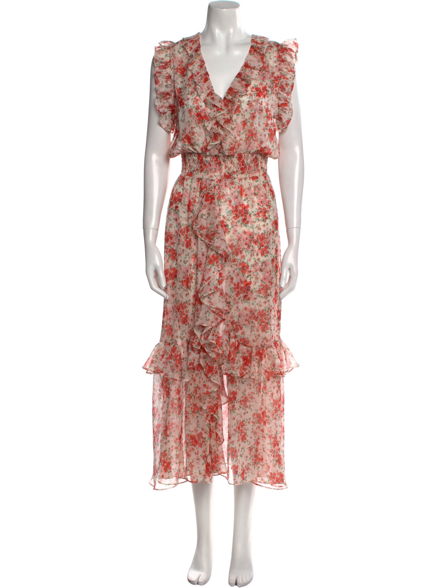 MISA Los Angeles Floral Print Long Dress