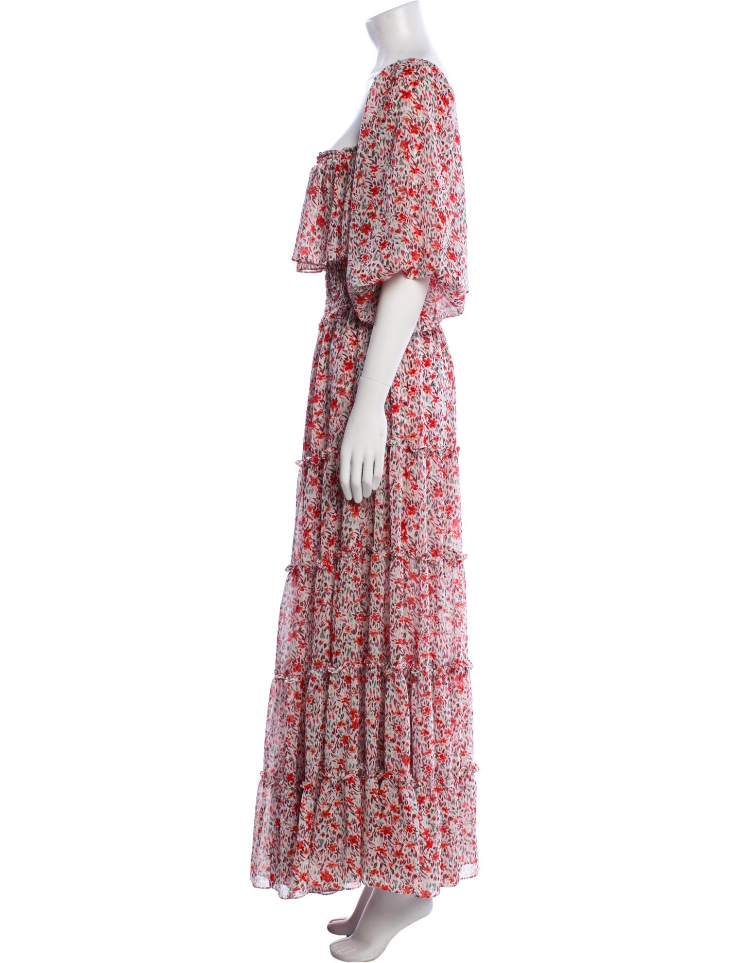 MISA Los Angeles Floral Print Long Dress