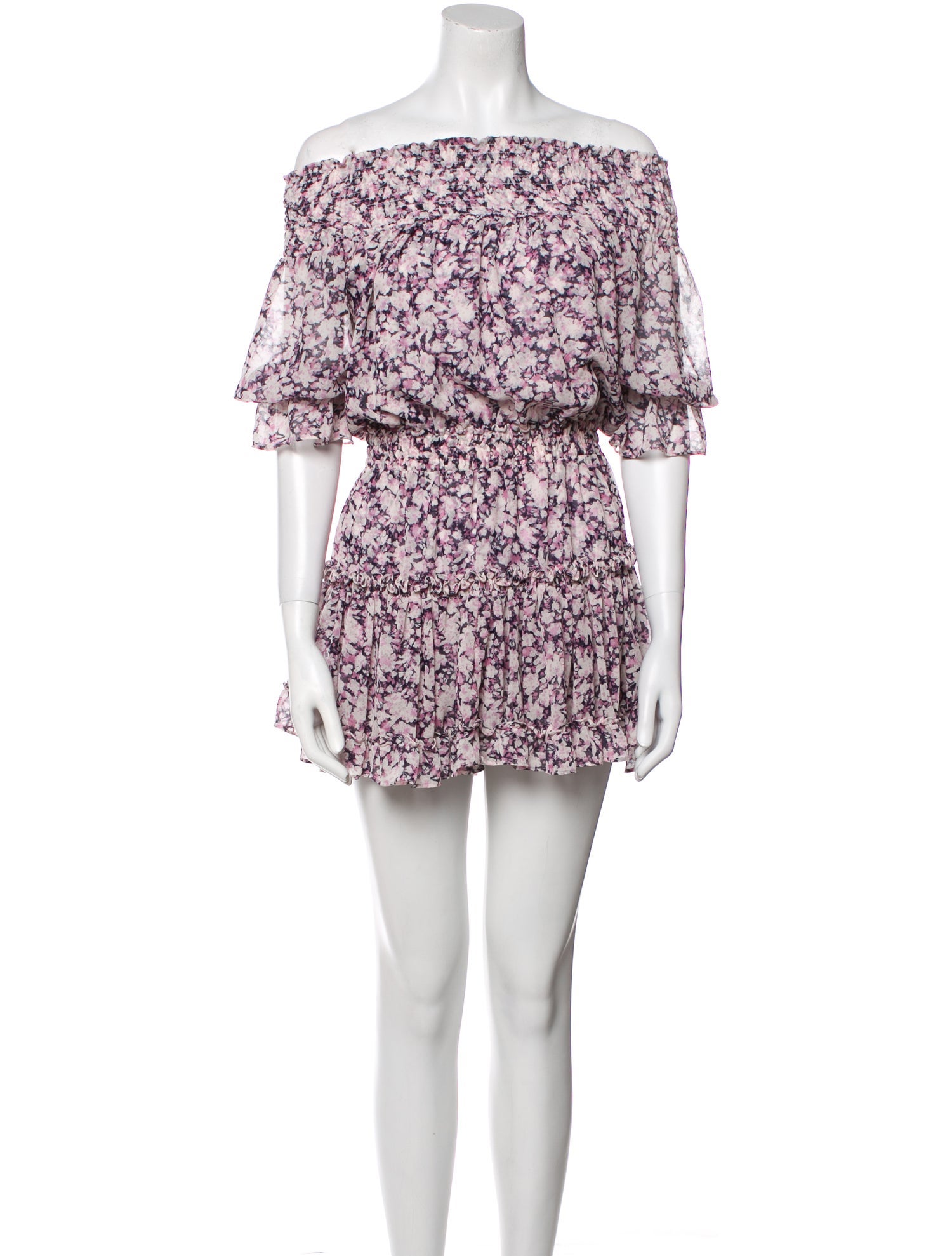MISA Los Angeles Floral Print Mini Dress