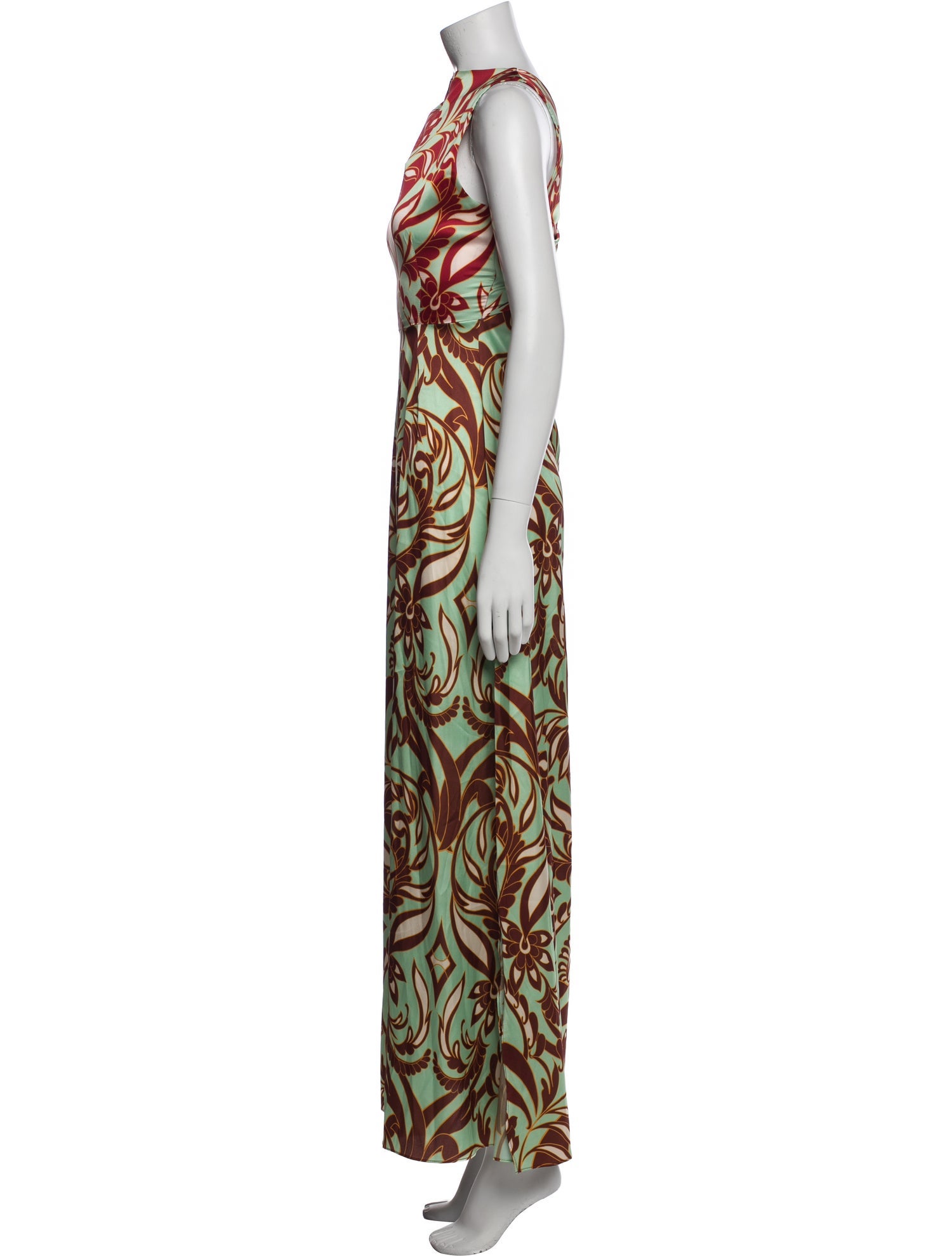 MISA Los Angeles Printed Long Dress w/ Tags