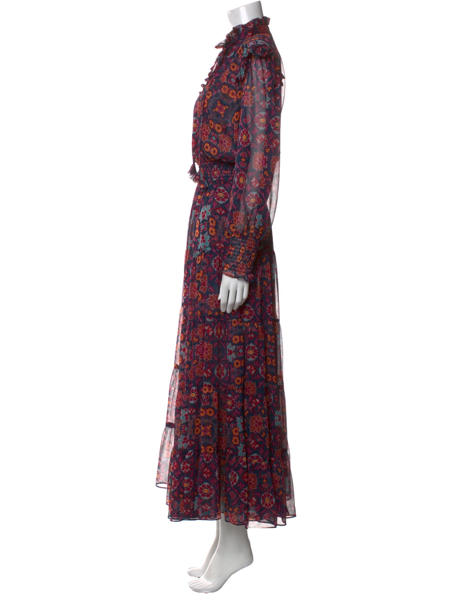 MISA Los Angeles Floral Print Long Dress