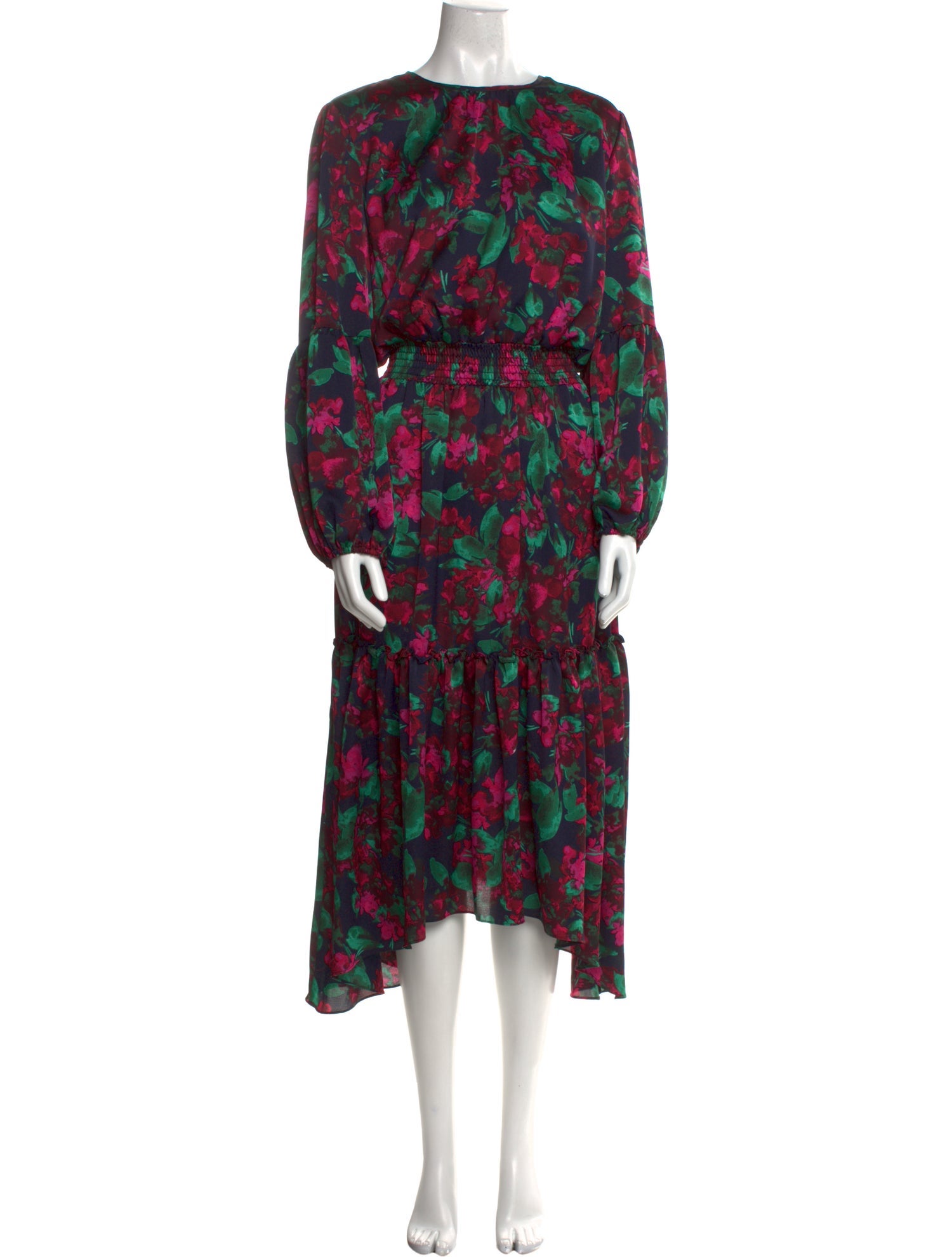 MISA Los Angeles Floral Print Midi Length Dress