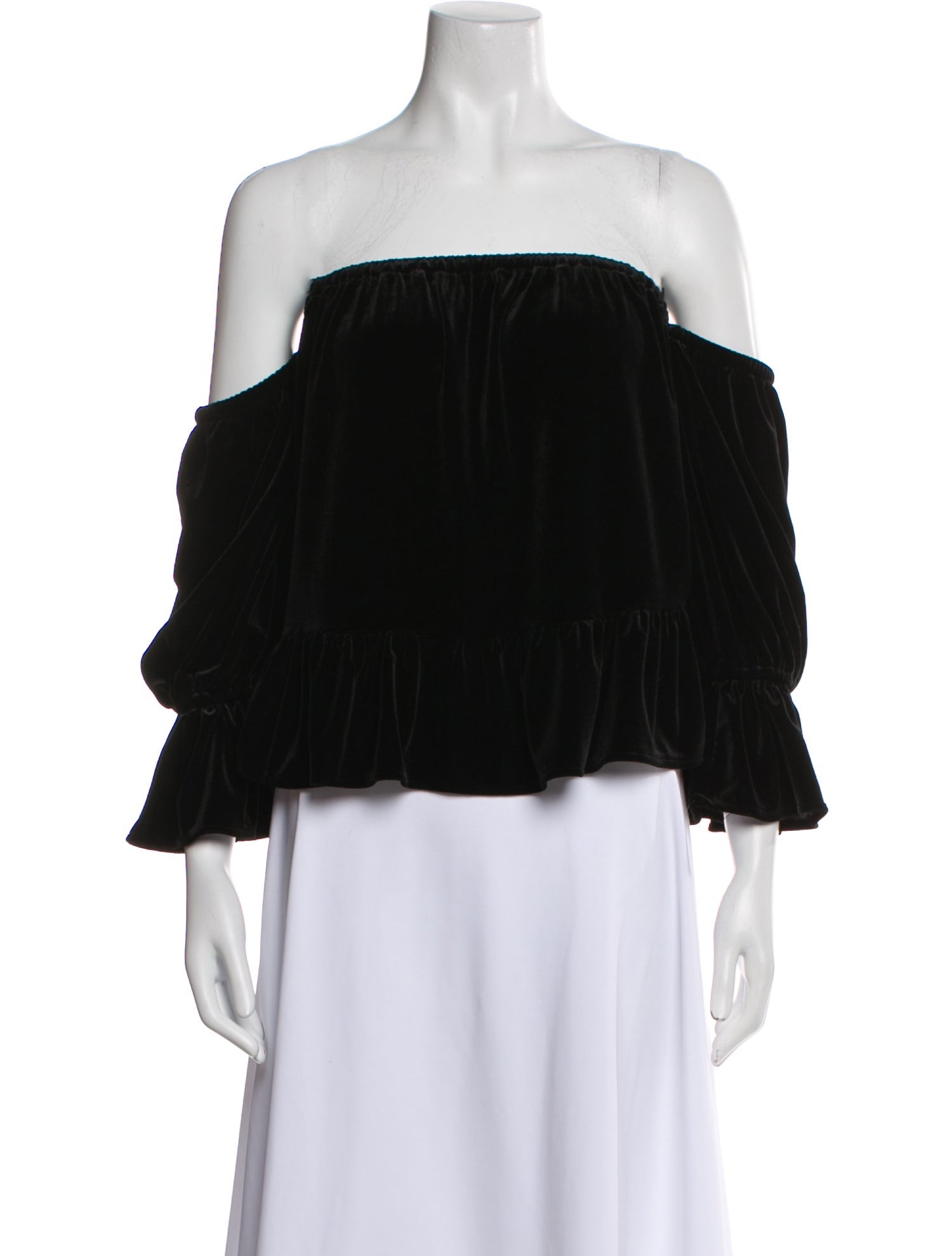 MISA Los Angeles Off-The-Shoulder Three-Quarter Sleeve Blouse