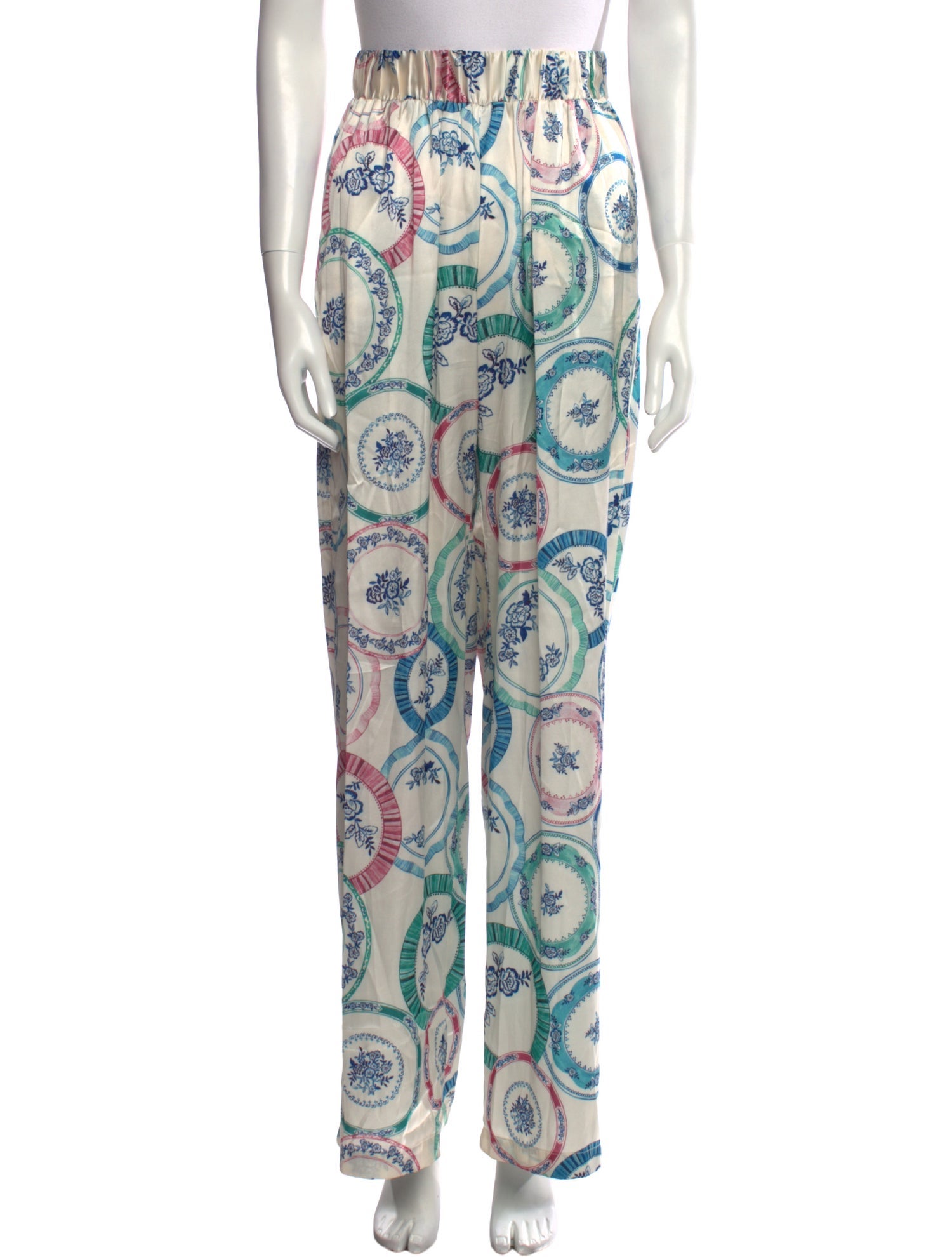 MISA Los Angeles Paisley Print Wide Leg Pants