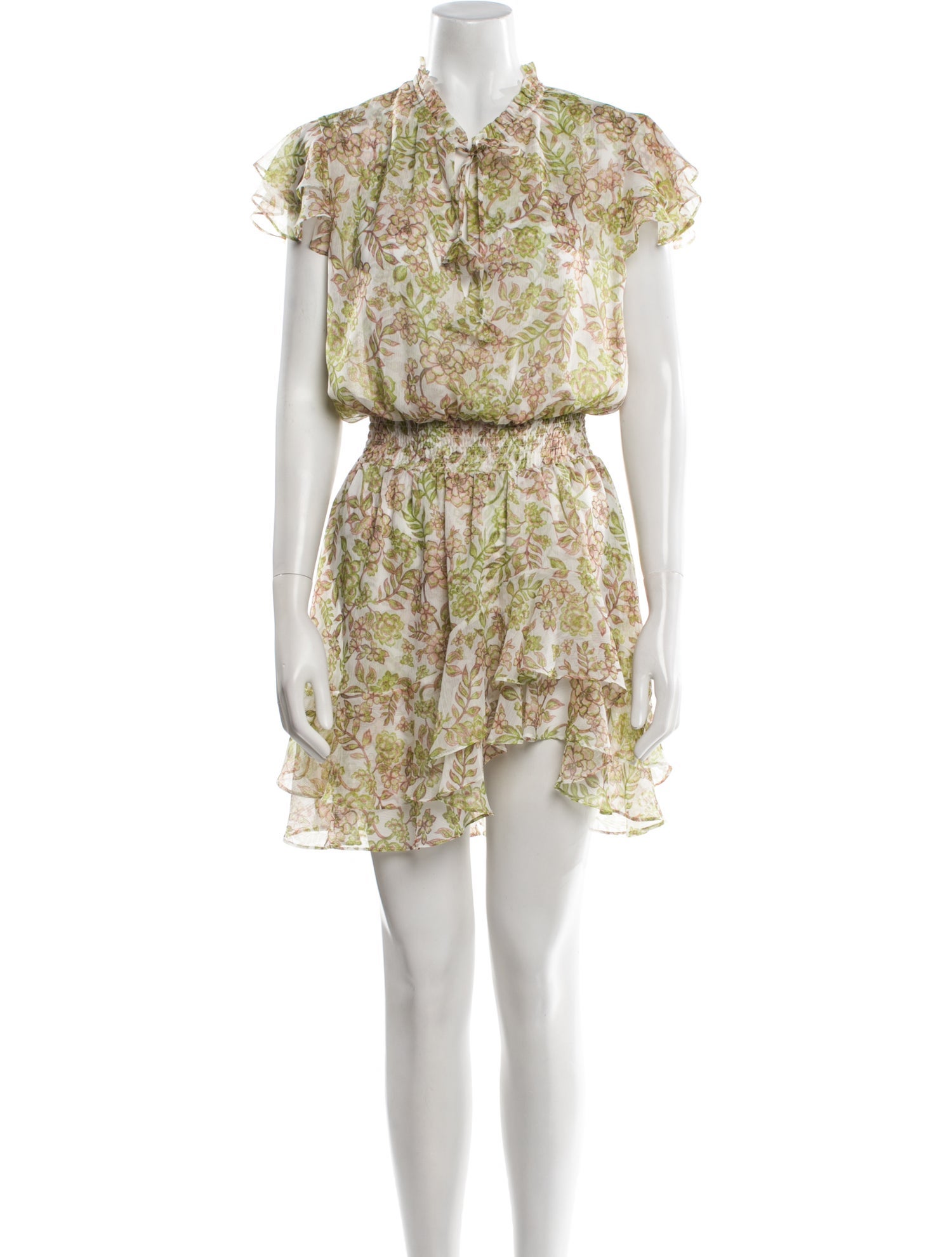 MISA Los Angeles Floral Print Mini Dress
