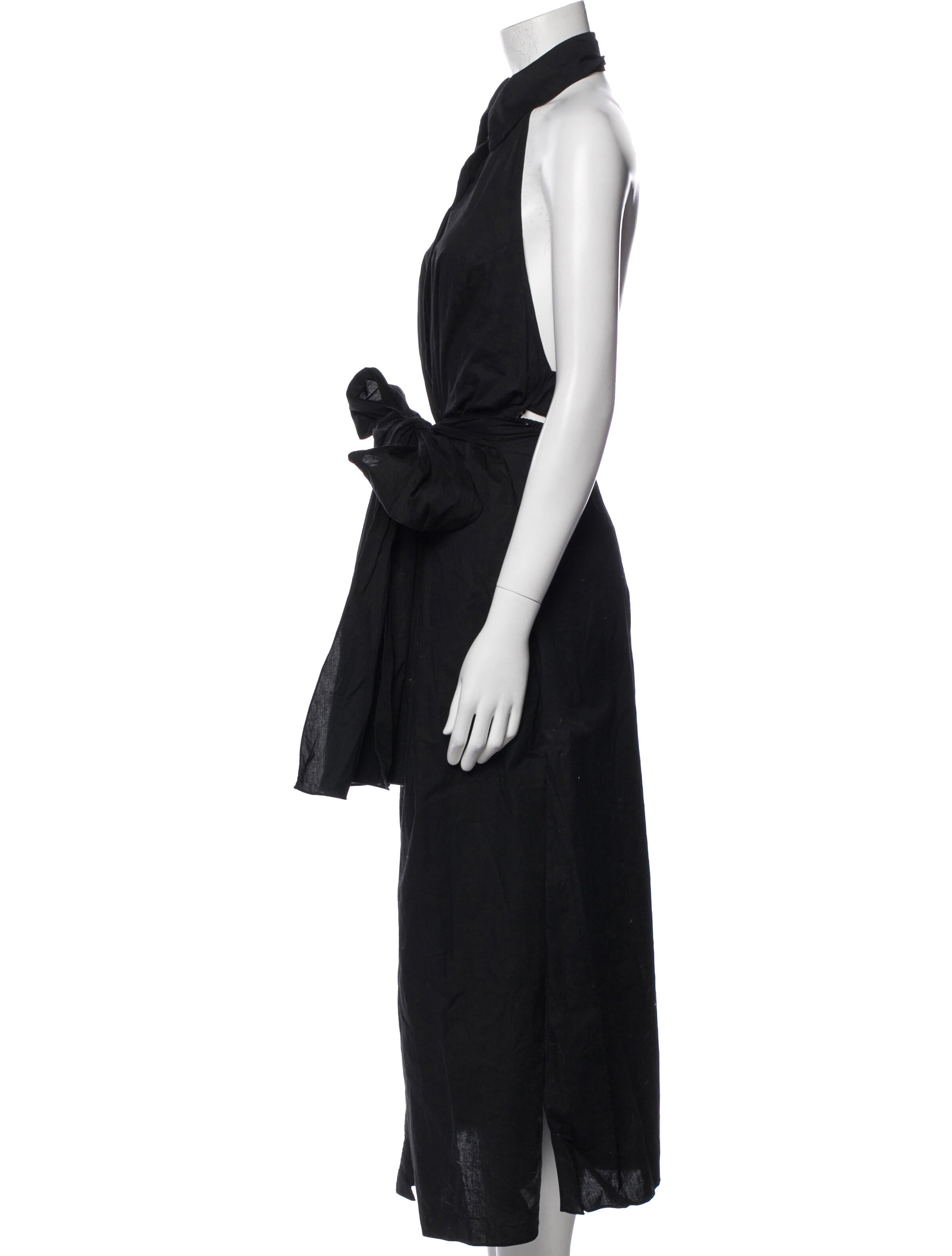 MISA Los Angeles Halterneck Midi Length Dress