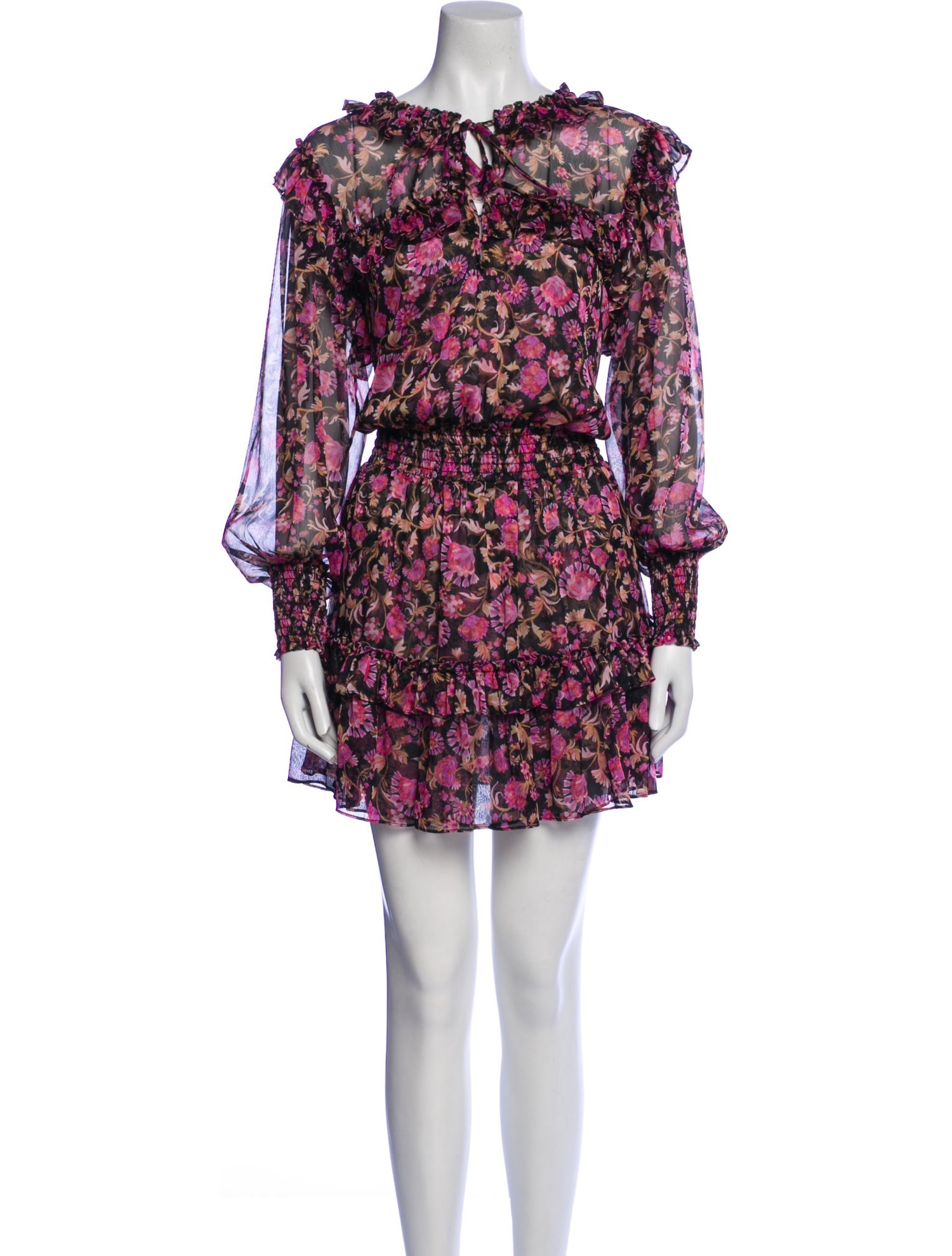 MISA Los Angeles Floral Print Mini Dress