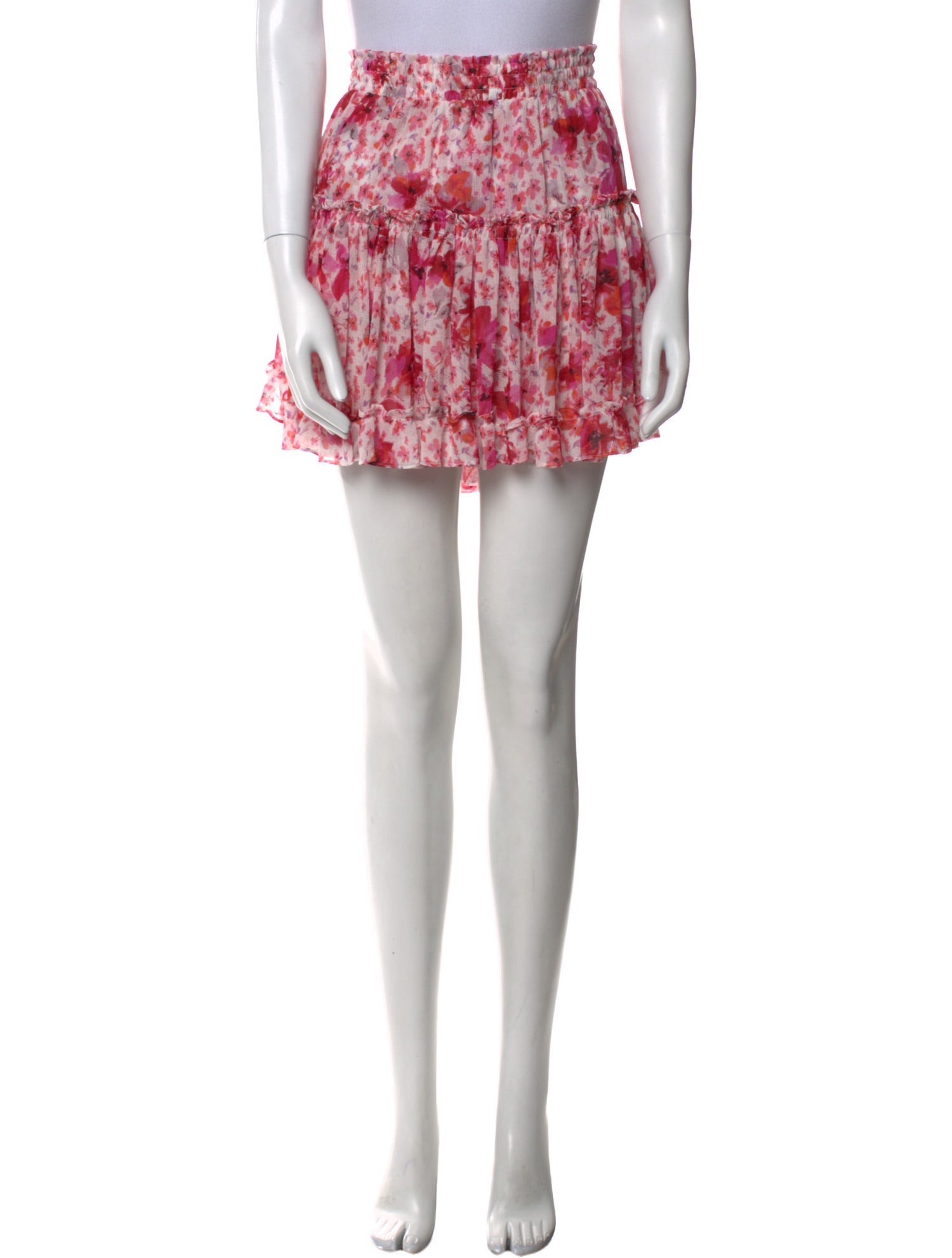 MISA Los Angeles Floral Print Mini Skirt