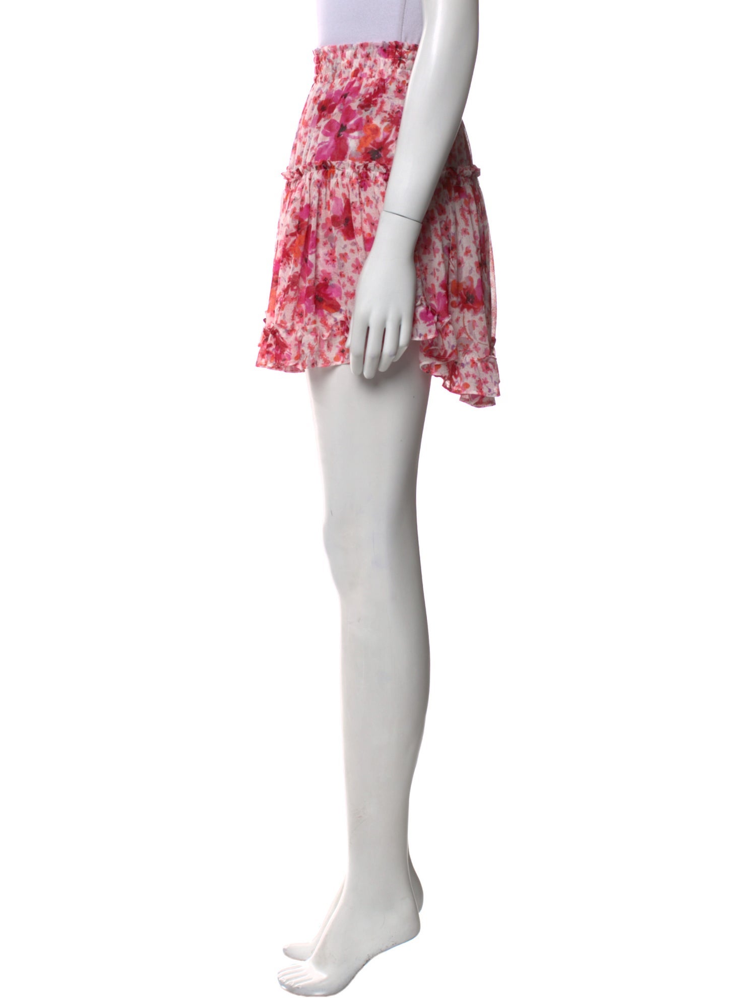MISA Los Angeles Floral Print Mini Skirt