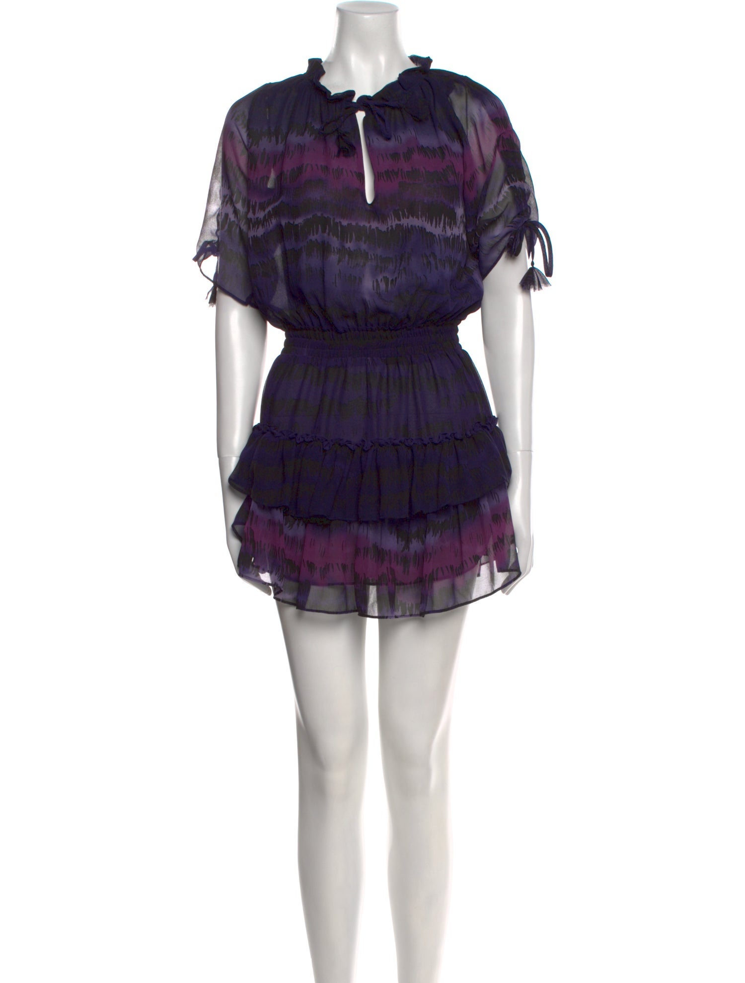 MISA Los Angeles Tie-Dye Print Mini Dress